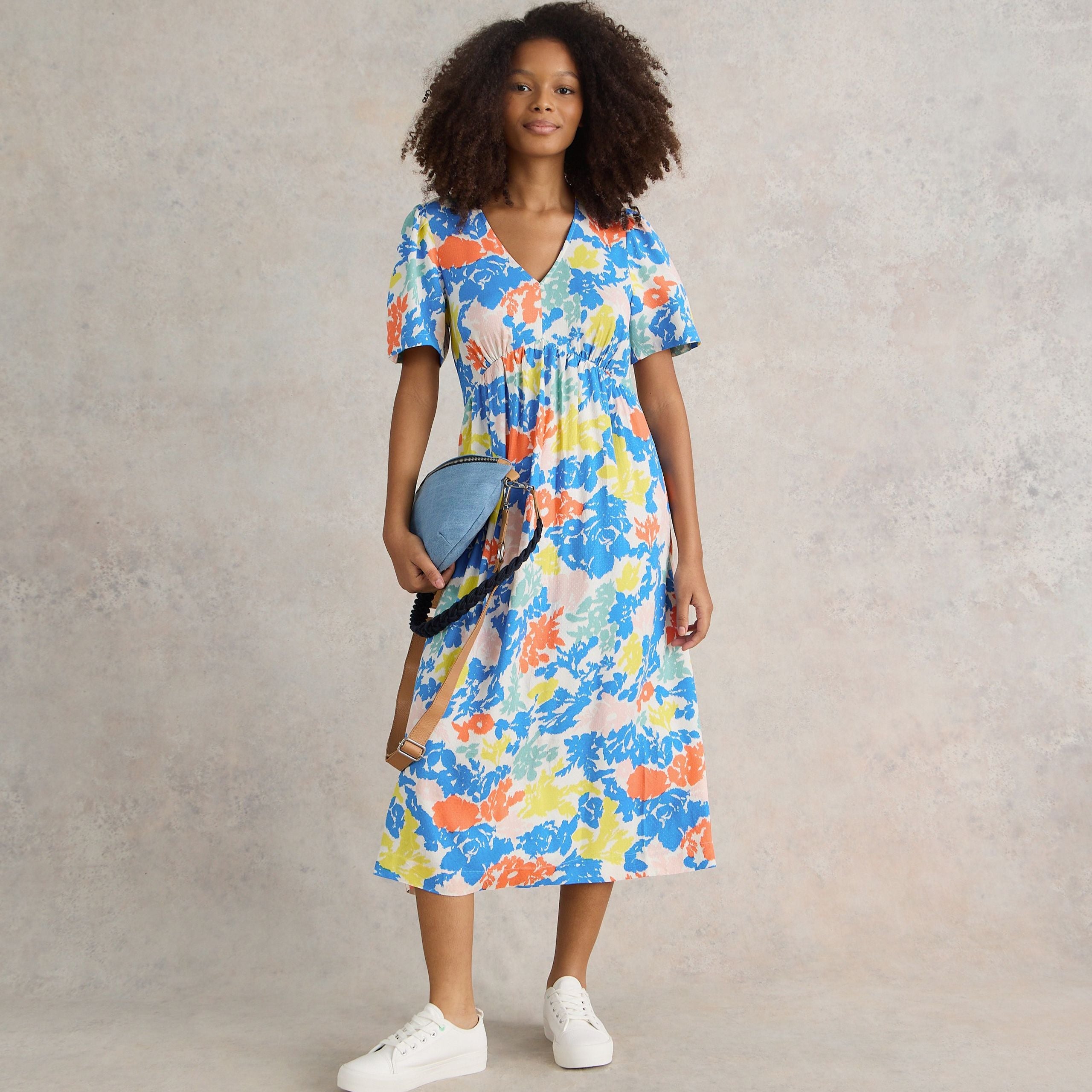 White Stuff Midi Dress "Lucy" 12 (=M) Natur