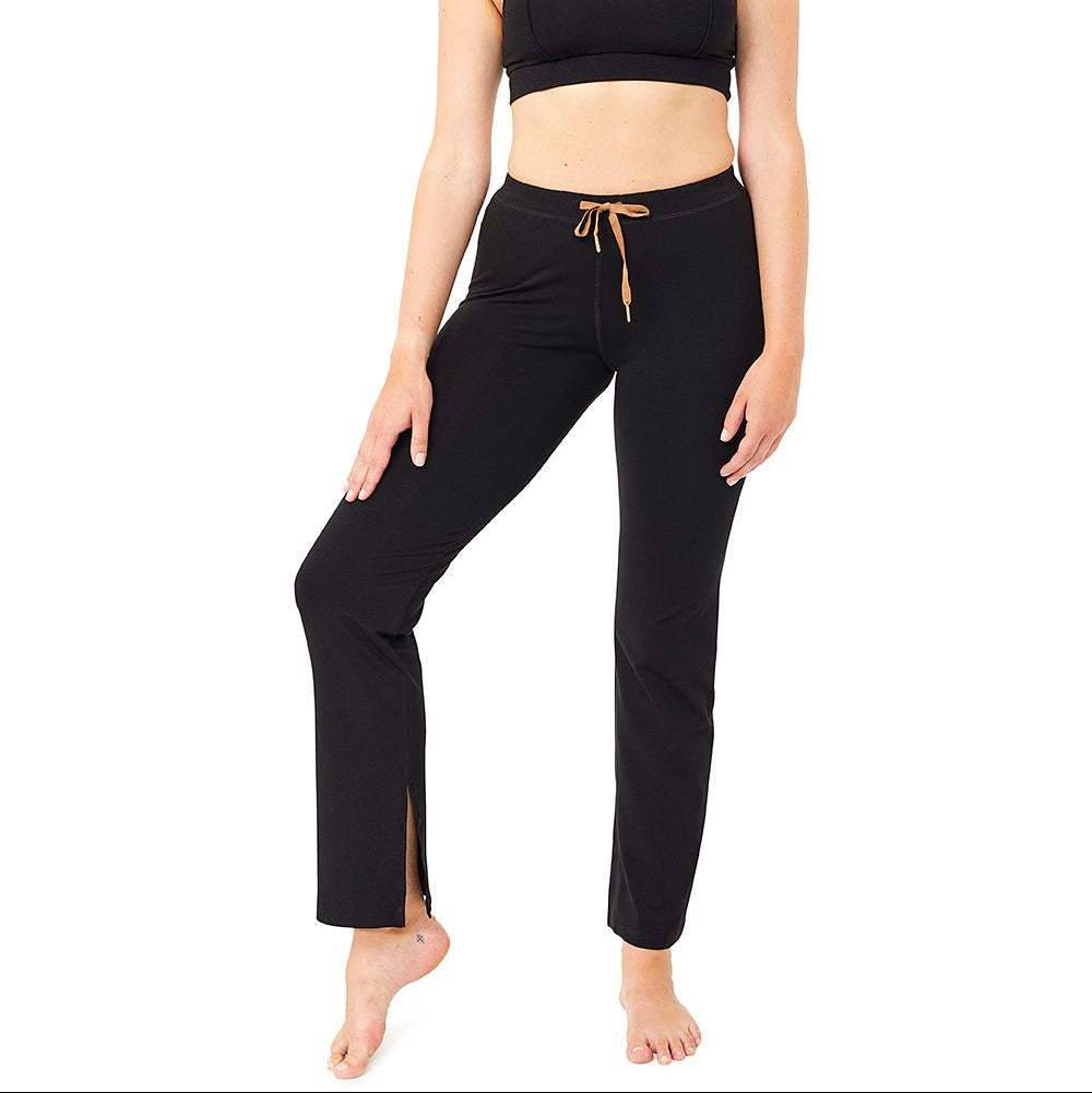 MANDALA Yogahose "Side Slit" Schwarz (Black)