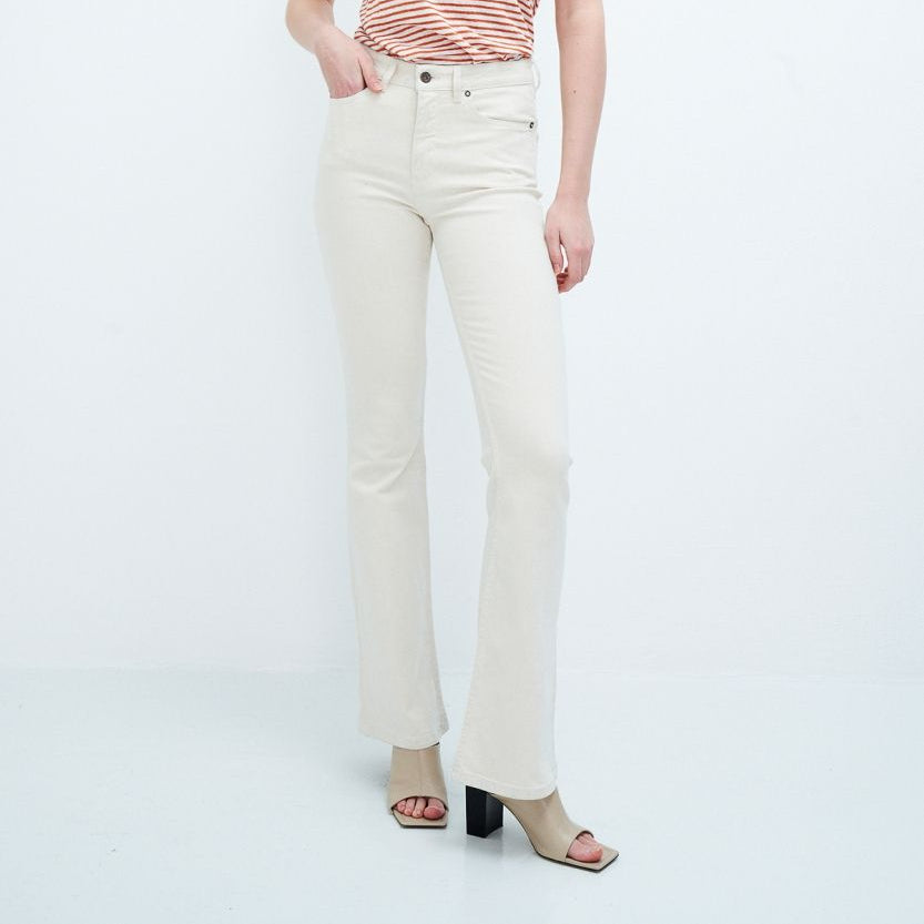 KUYICHI Jeanshose "Lisette Flare" Natur (Off White)