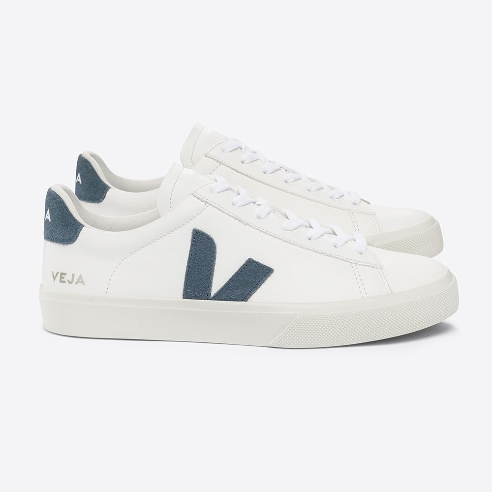 VEJA Herren Sneaker "Campo Chromefree Leather" Weiß (Extra White California)