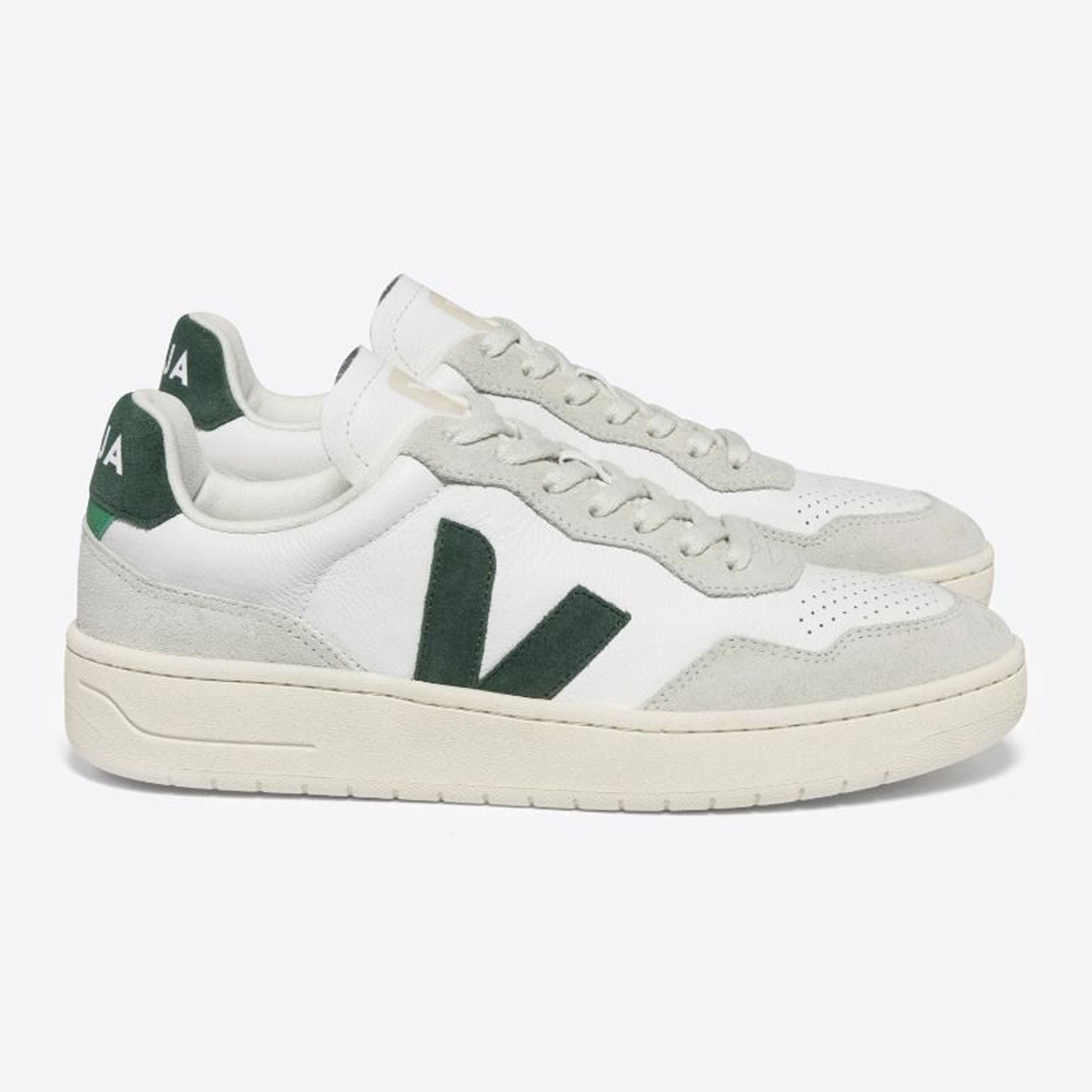 VEJA Herren "Sneaker V-90 O.T." 45 Weiß (Extra White Cyprus)