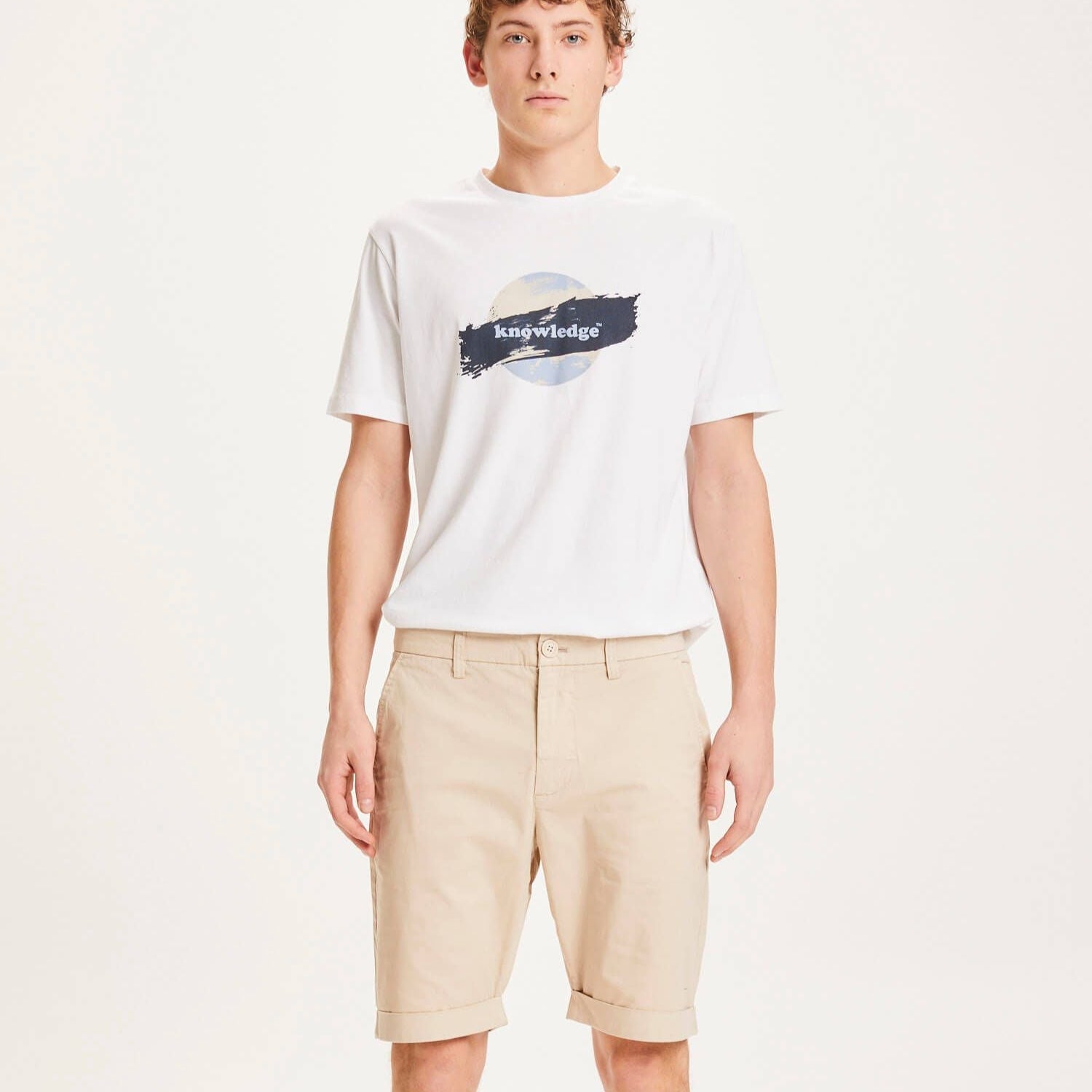 KnowledgeCotton Apparel Chino Shorts "CHUCK" Beige (Light feather gray)