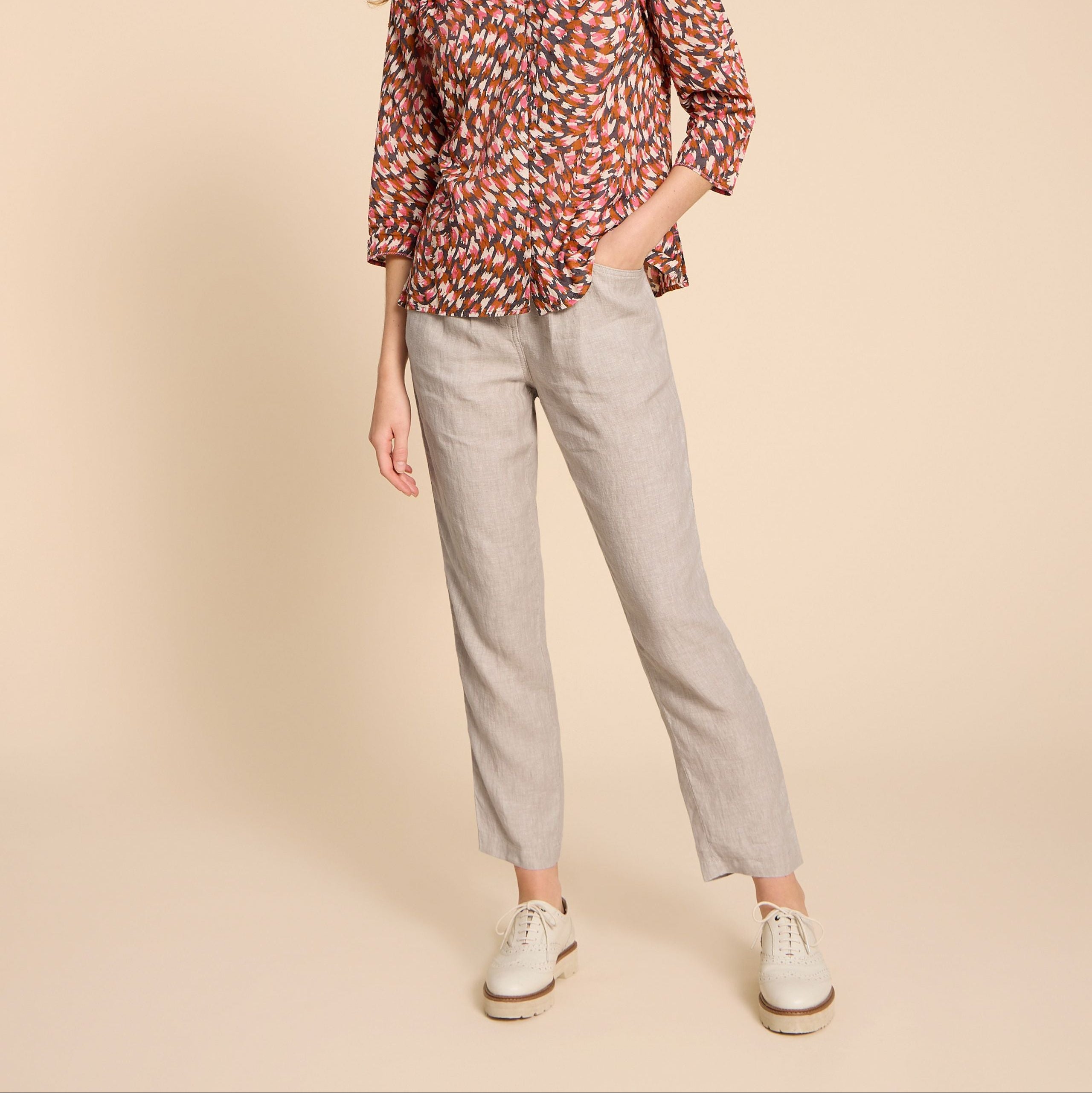 White Stuff Weite Hose "Rowena" Natur
