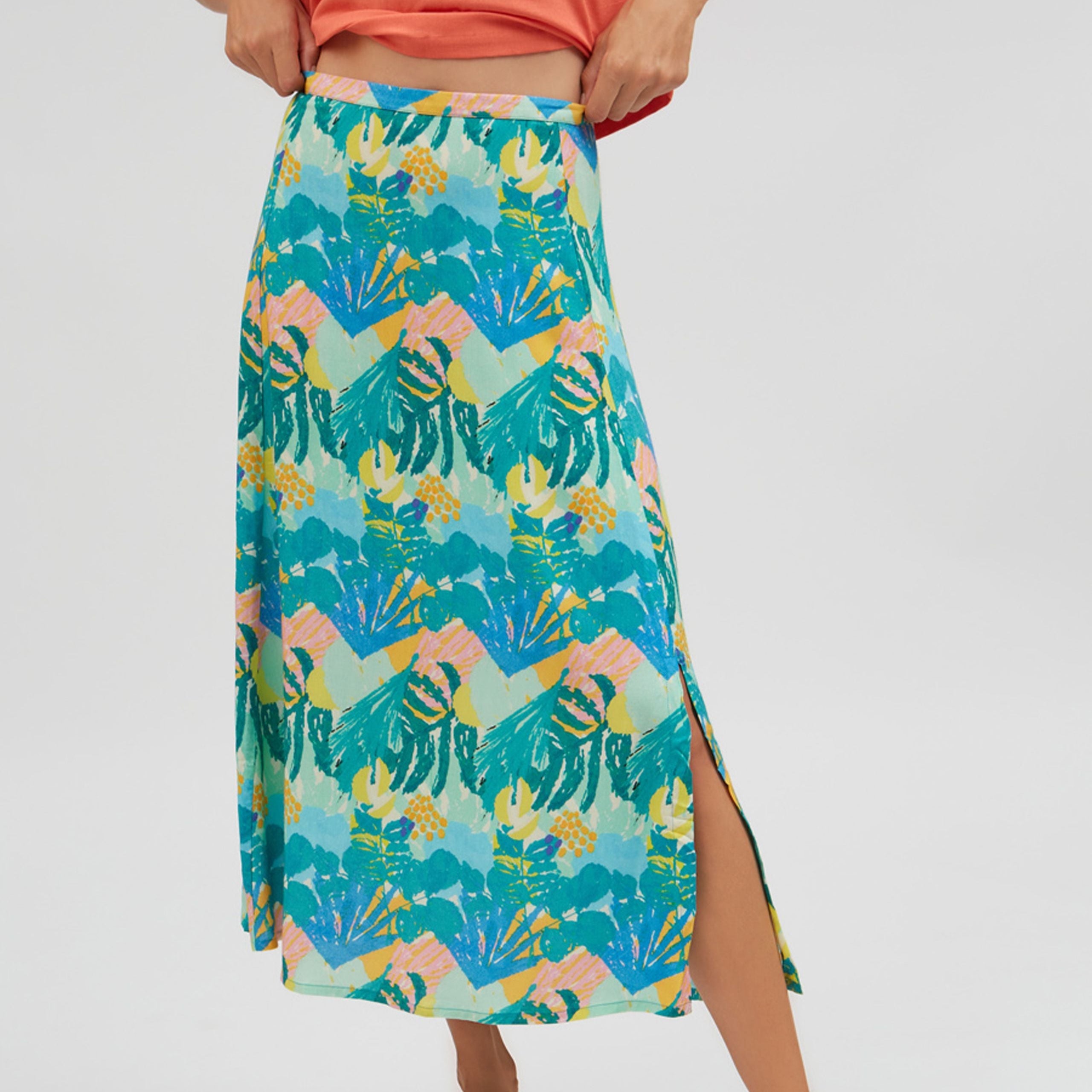 SUITE13LAB Print Skirt "BORNEO" Mehrfarbig (Botanic)