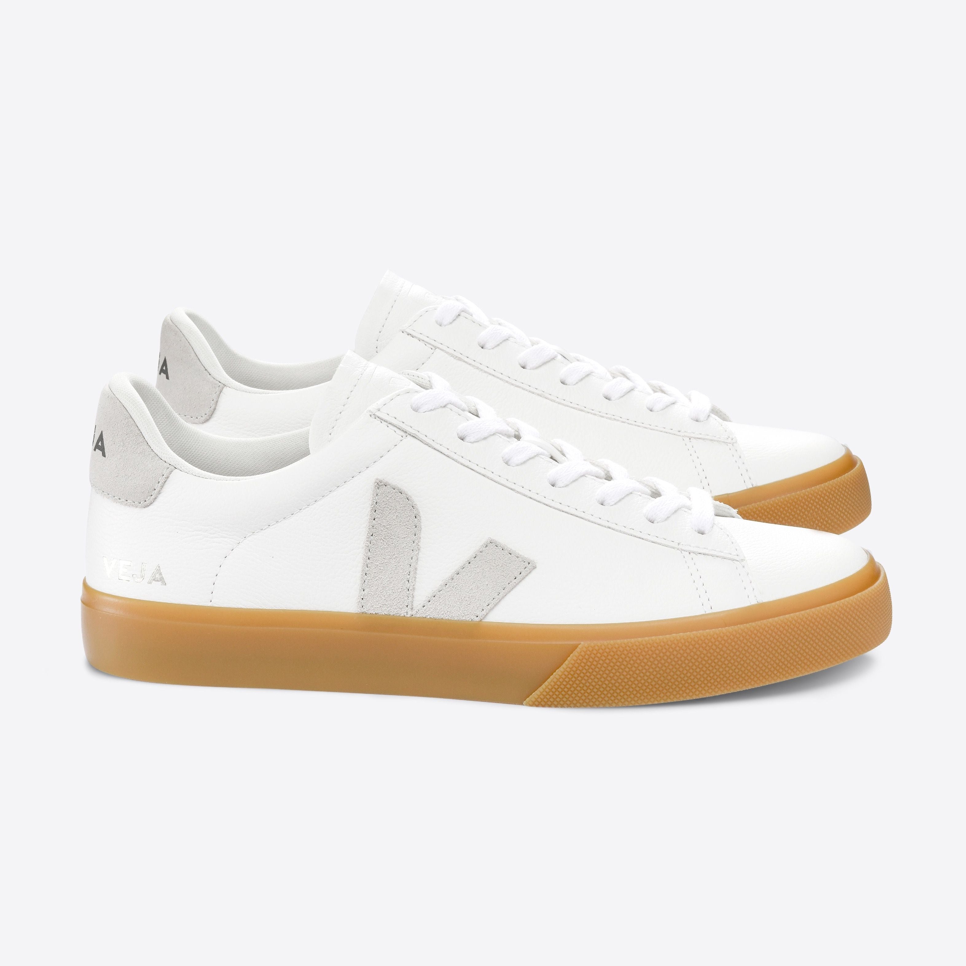 VEJA Herren Sneaker "Campo Chromefree Leather" 43 Weiß (Extra White Natural Natural)