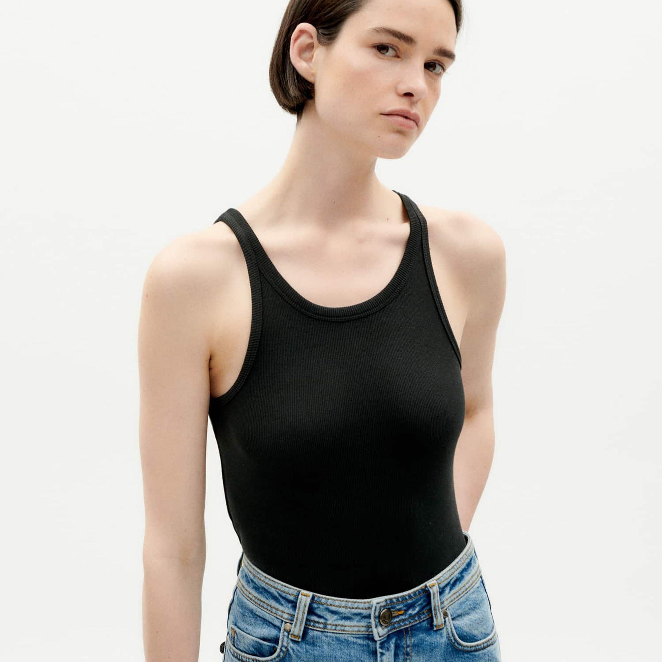 Thinking Mu Top "HARRIET" Schwarz (Black)