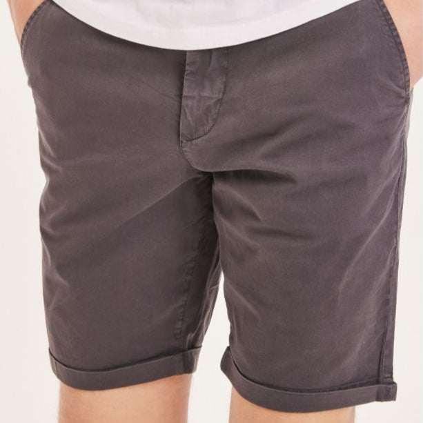 KnowledgeCotton Apparel Chino Shorts "CHUCK" 33 Grau (Phantom)
