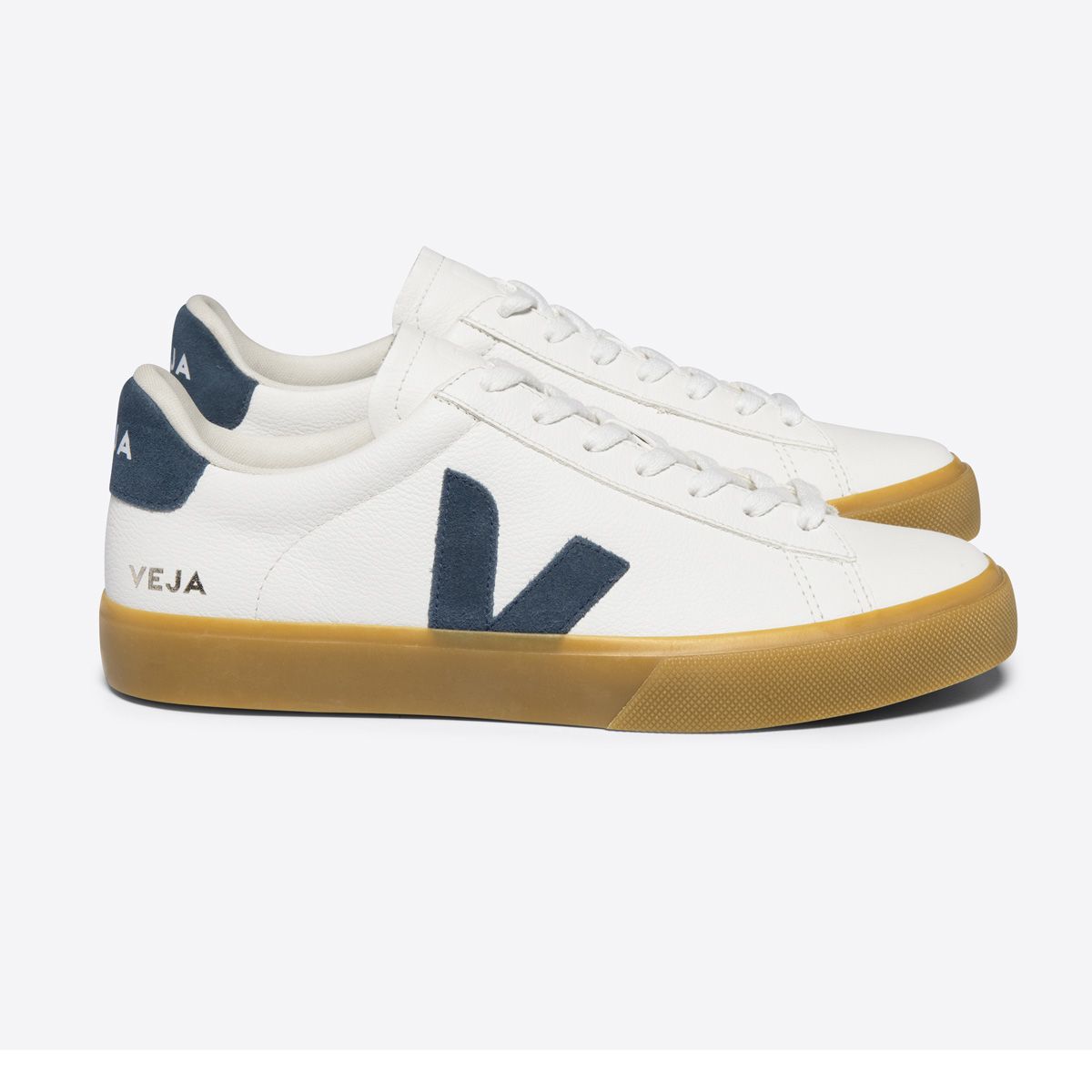 VEJA Herren Sneaker "Campo Chromefree Leather" 44 Weiß (Extra White California Natural)