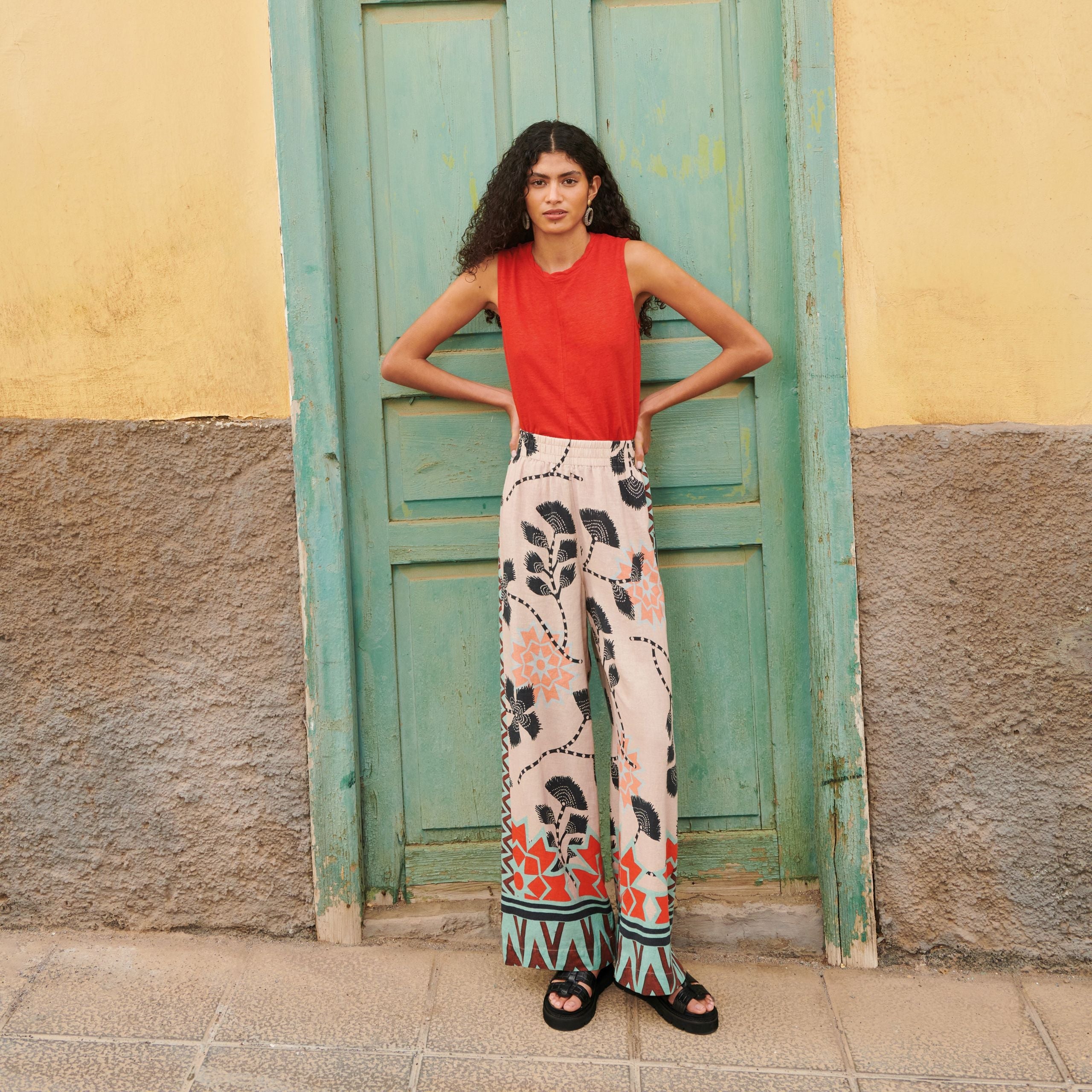 White Stuff Leinenhose "Lucy Linen Blend" Natur