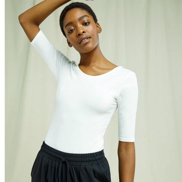 People Tree Damen Bodysuit "Nicole" White