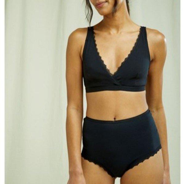People Tree Damen Bustier "Lace" XS Black