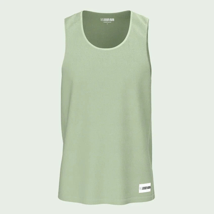 The Good Run Singlet "NO EXCUSE" XL Jade