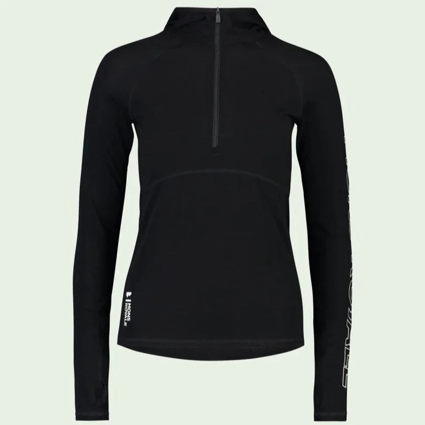 Mons Royale Sport Hoodie "Bella Tech" L Black