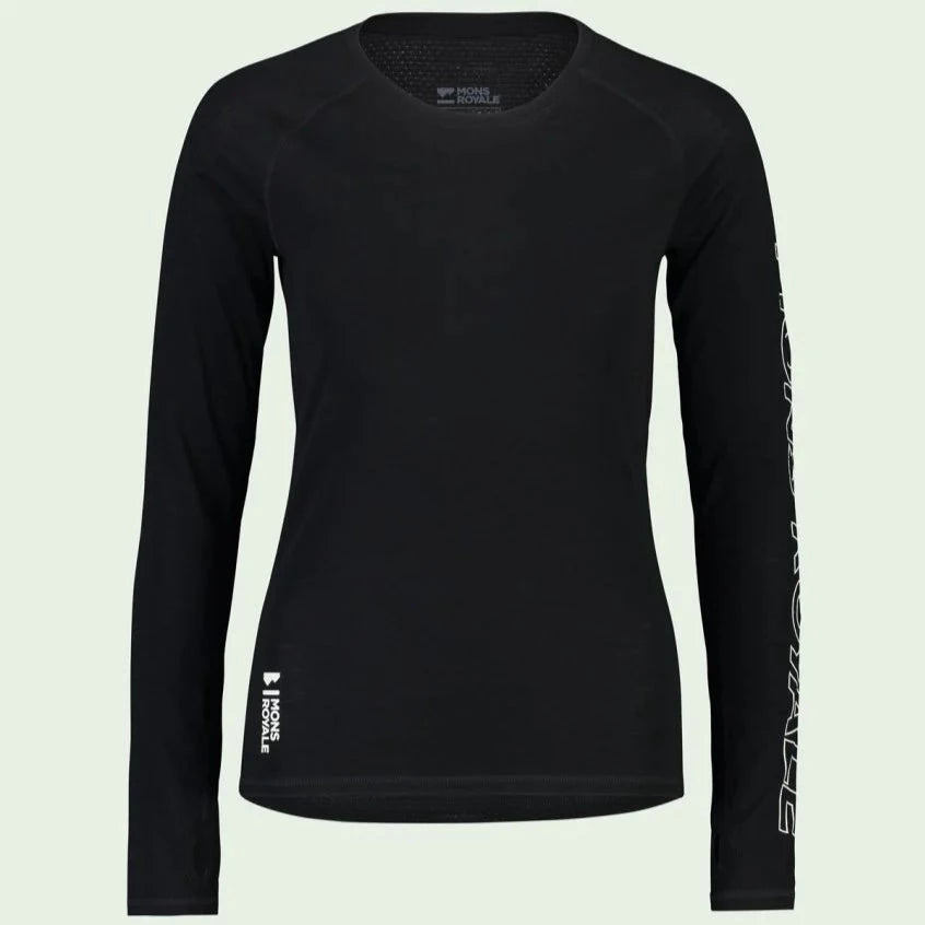 Mons Royale Sport Langarmshirt "Bella Tech" S Black