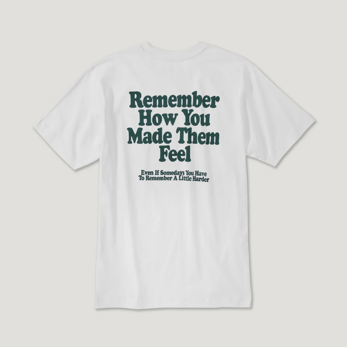 hey soho T-Shirt "AMF - Remember how you made them feel" Weiß