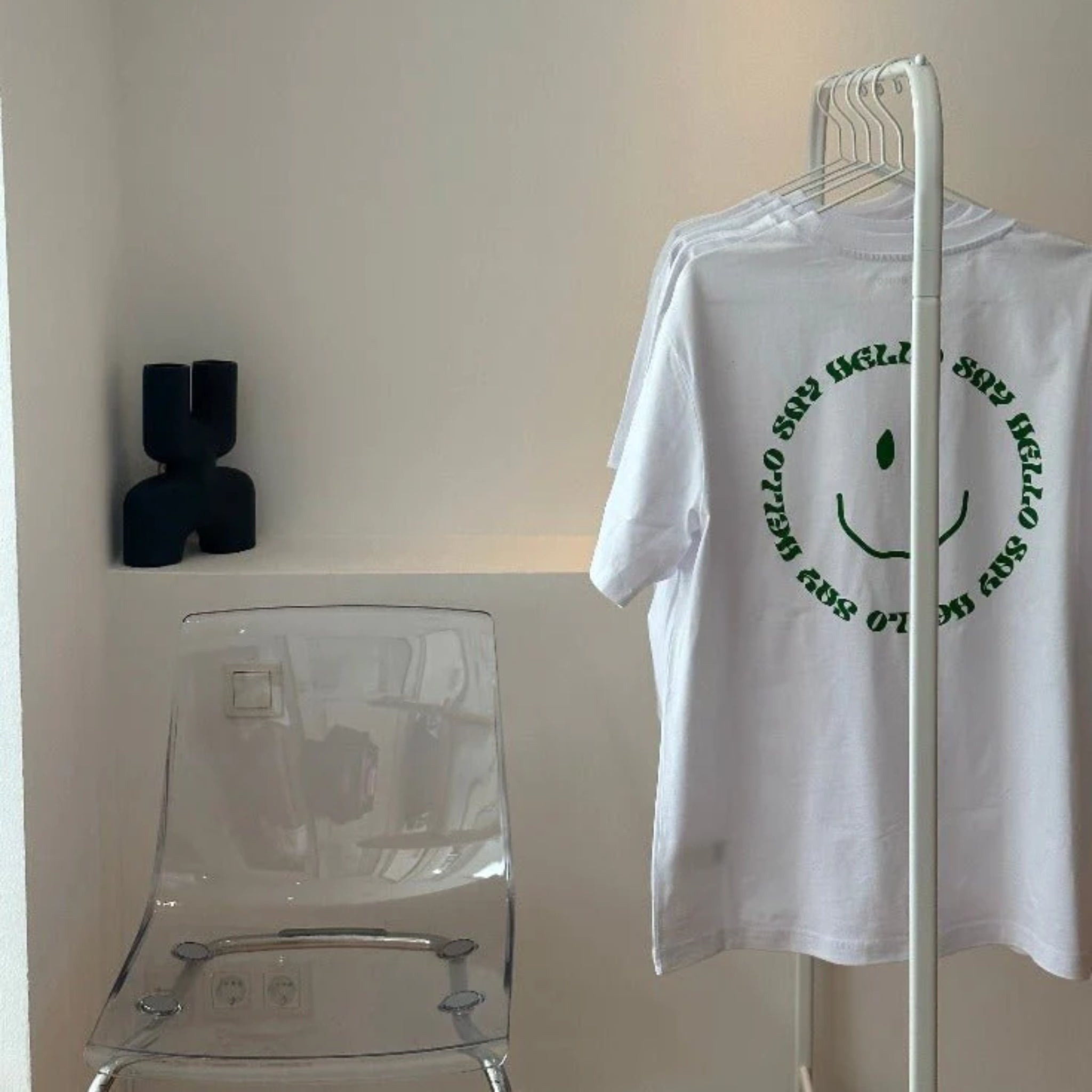 hey soho T-Shirt "Say Hello" White