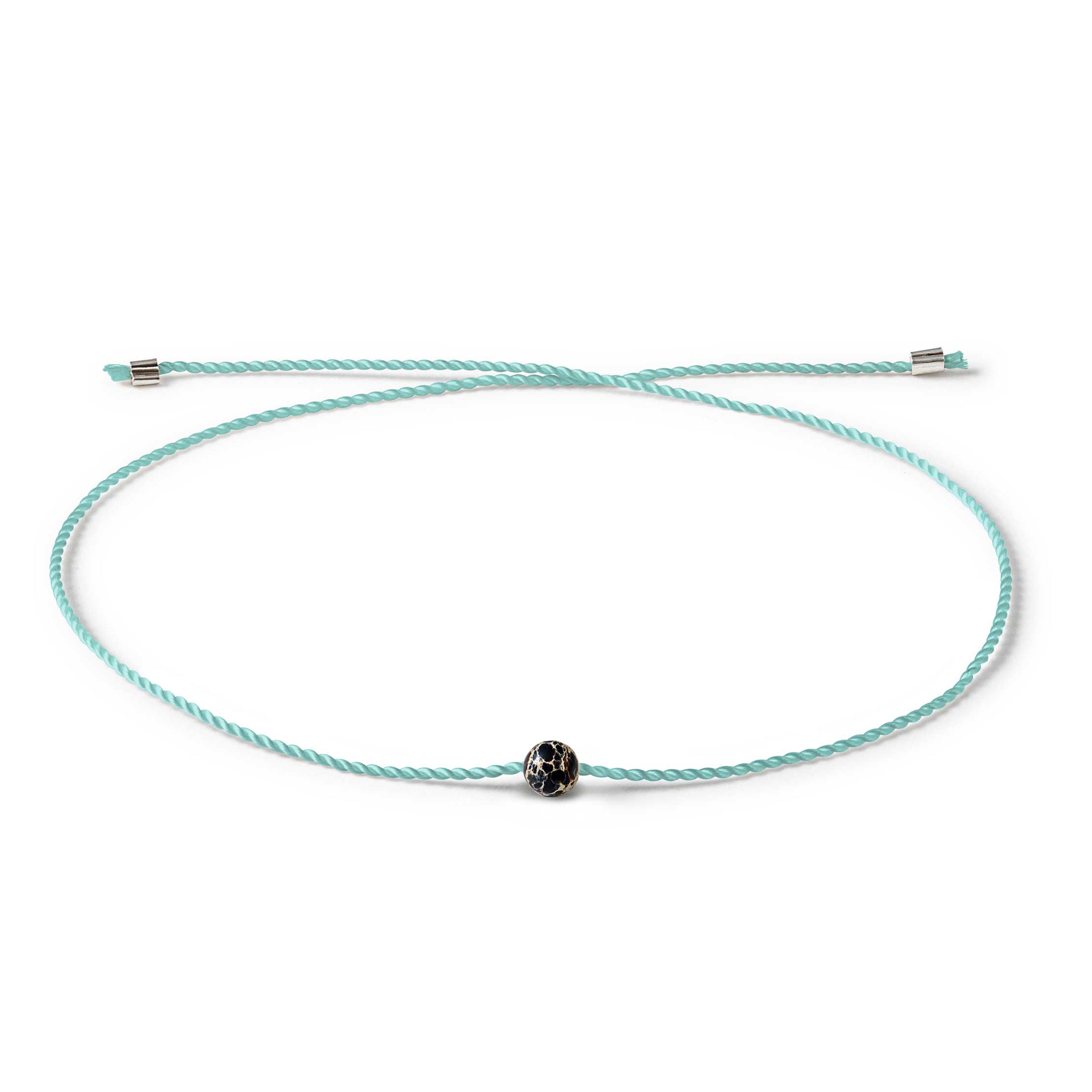 Seelenband Armband "Wachsendes Wunschband" Kaiser Jaspis Blau