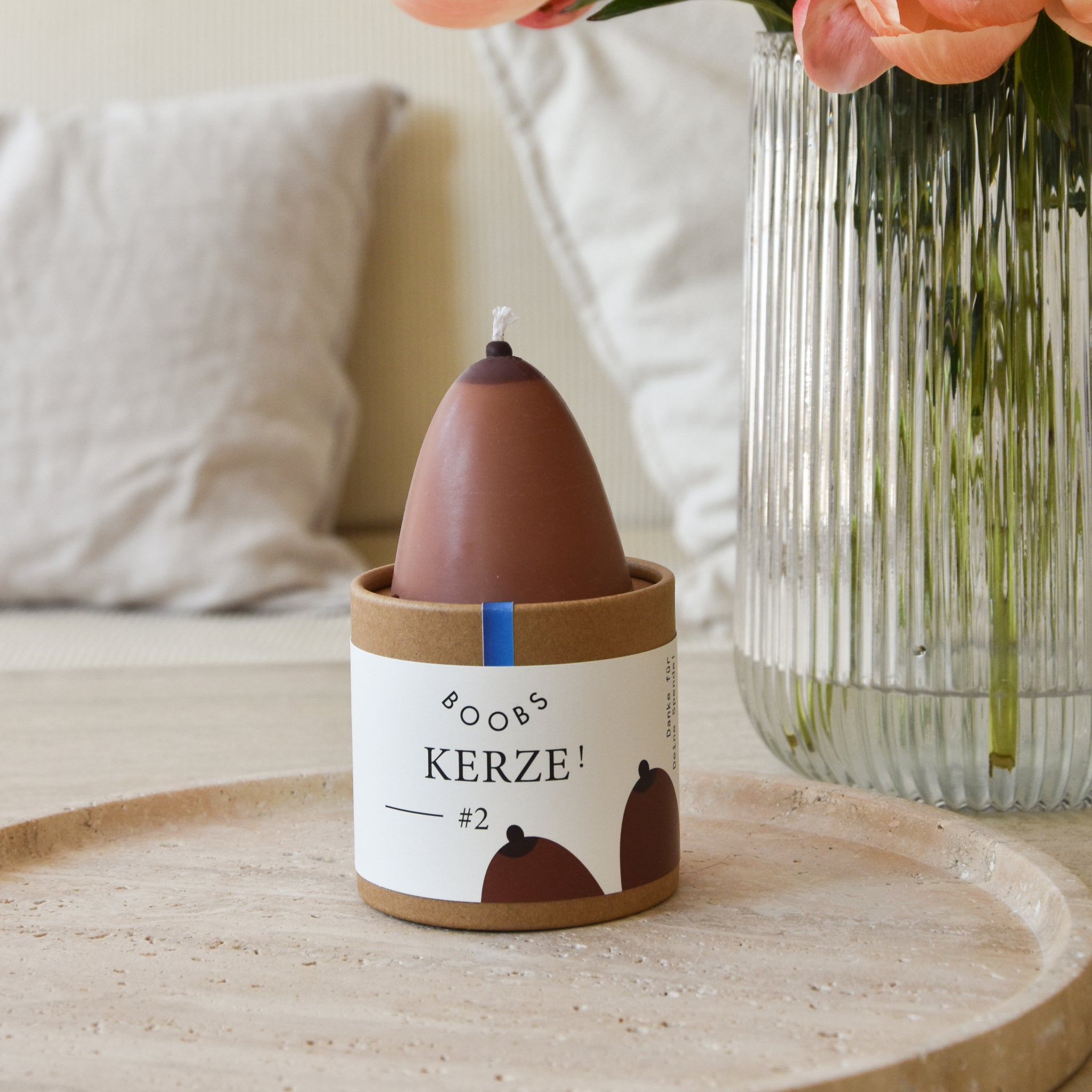 Selekkt Kerze "BOOBS" #2 Braun Wohnaccessoires