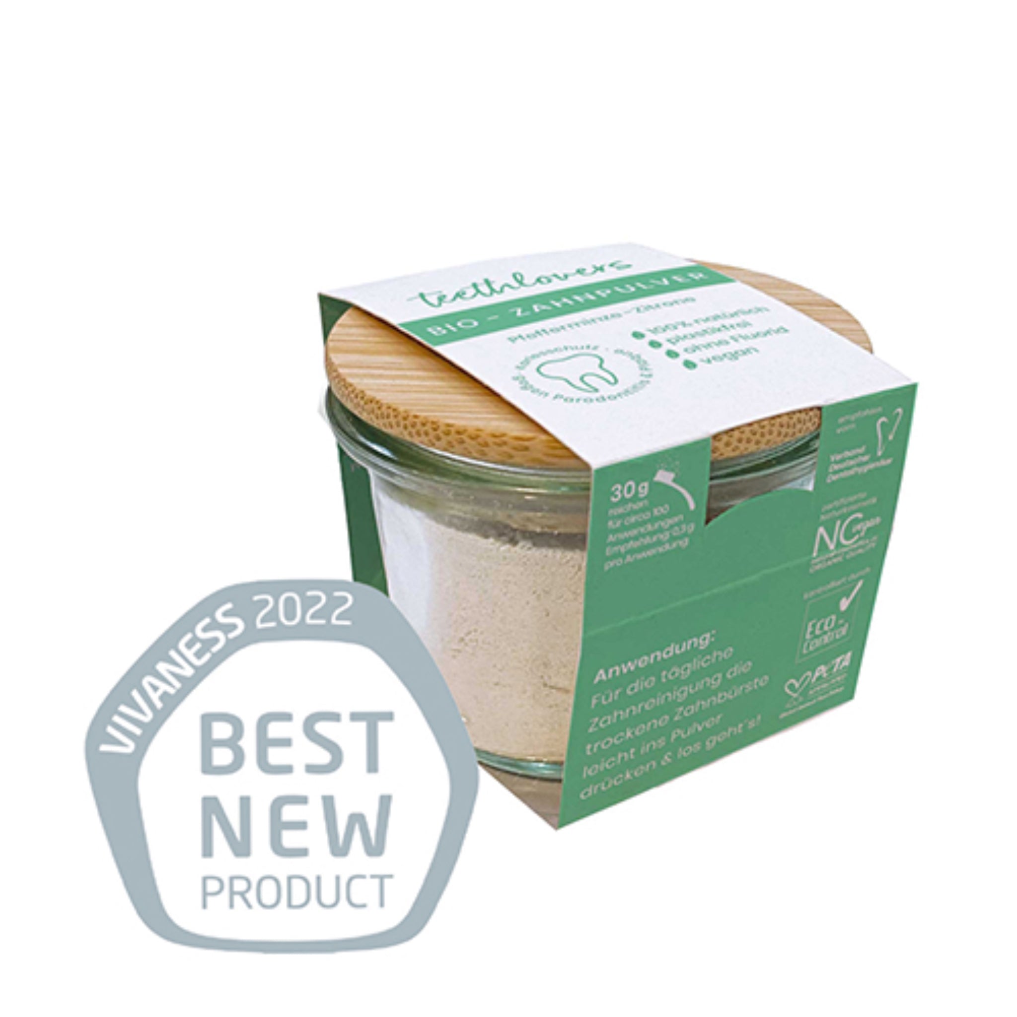 teethlovers Bio-Zahnpulver Pfefferminze-Zitrone
