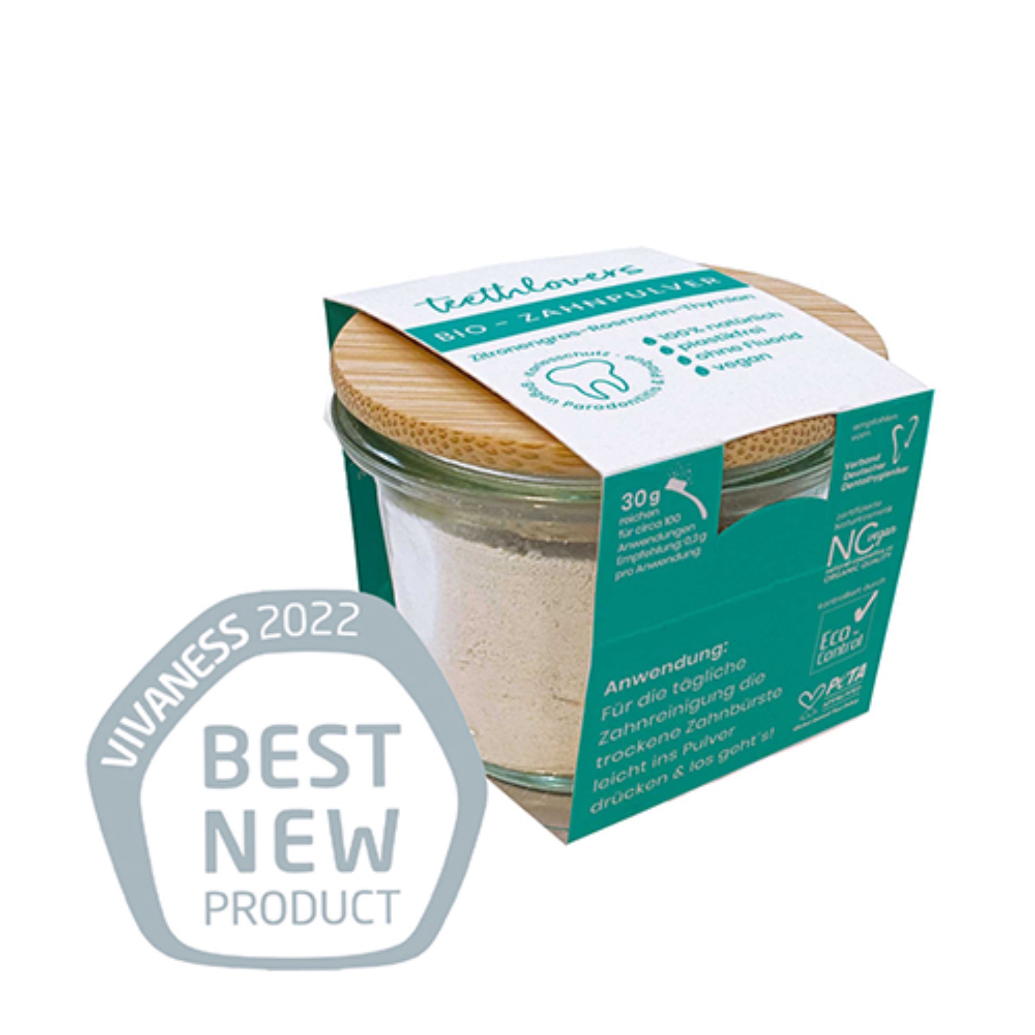 teethlovers Bio-Zahnpulver Zitronengras-Rosmarin-Thymian