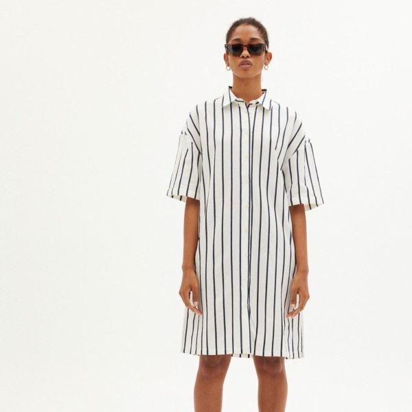Thinking Mu Damen Kleid "Amber" XS White Striped