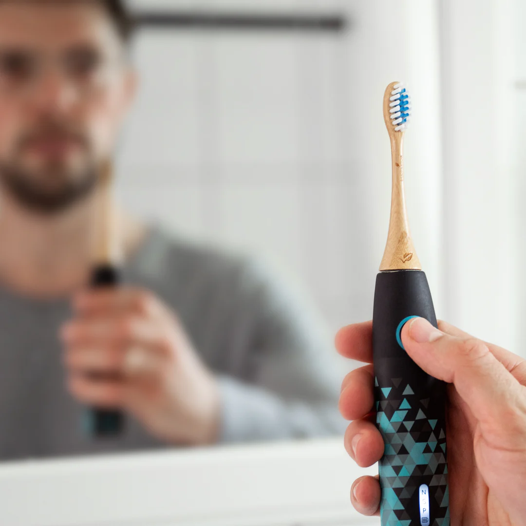 truemorrow Aufsteckbürsten aus Bambus für happybrush Eco Vibe 3 Schallzahnbürsten (2er Pack) Weich
