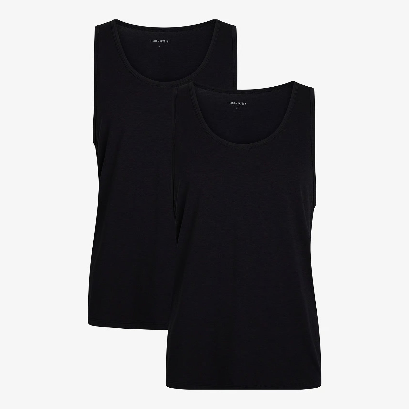 Urban Quest Herren Tank Top "Bamboo" 2er Pack Black