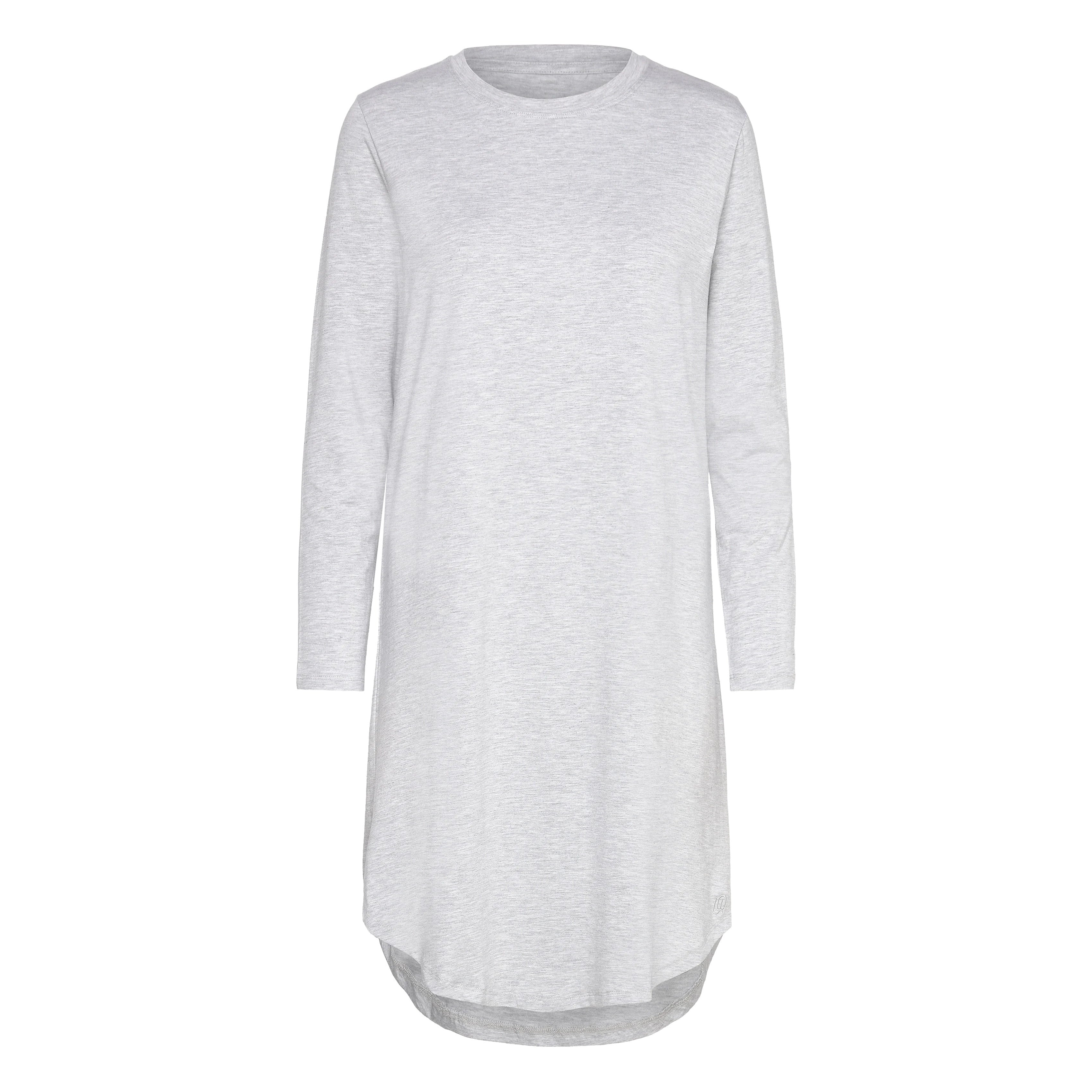 Urban Quest Damen Longsleeved Night Dress "Bamboo" Grey