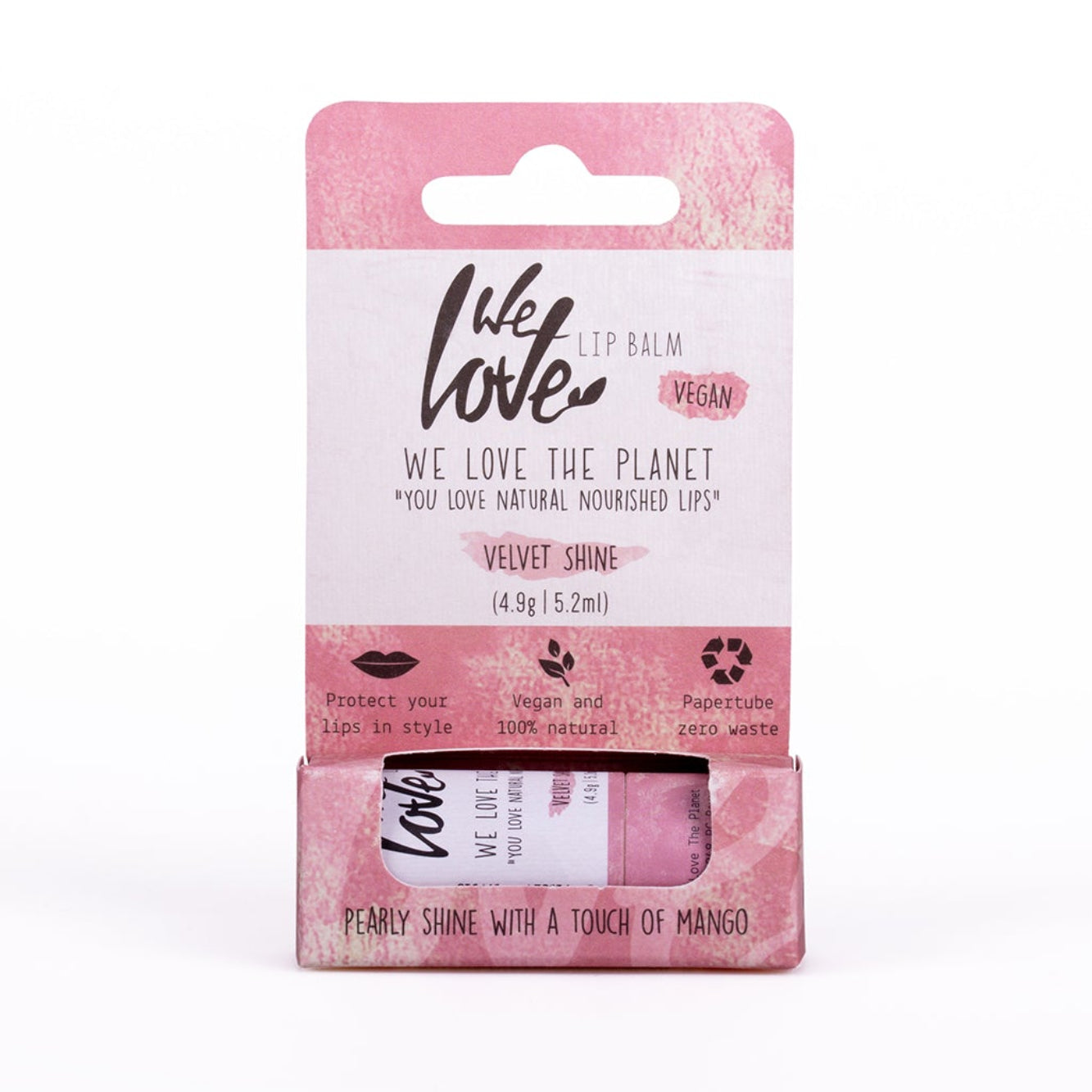 We Love The Planet Natürliche Lippenpflege 4,9 g Velvet Shine (Fruity)