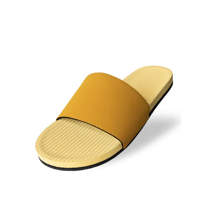 indosole Damen Sandalen "Slides Essential" Honey Mustard