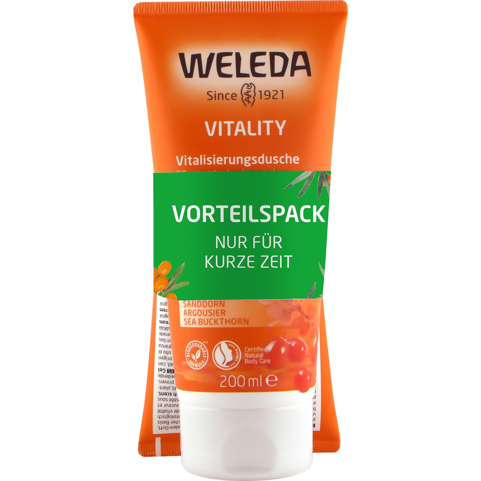 Weleda Duschgel Vorteilspack "Sanddorn Vitalisierungsdusche" 2x 200 ml