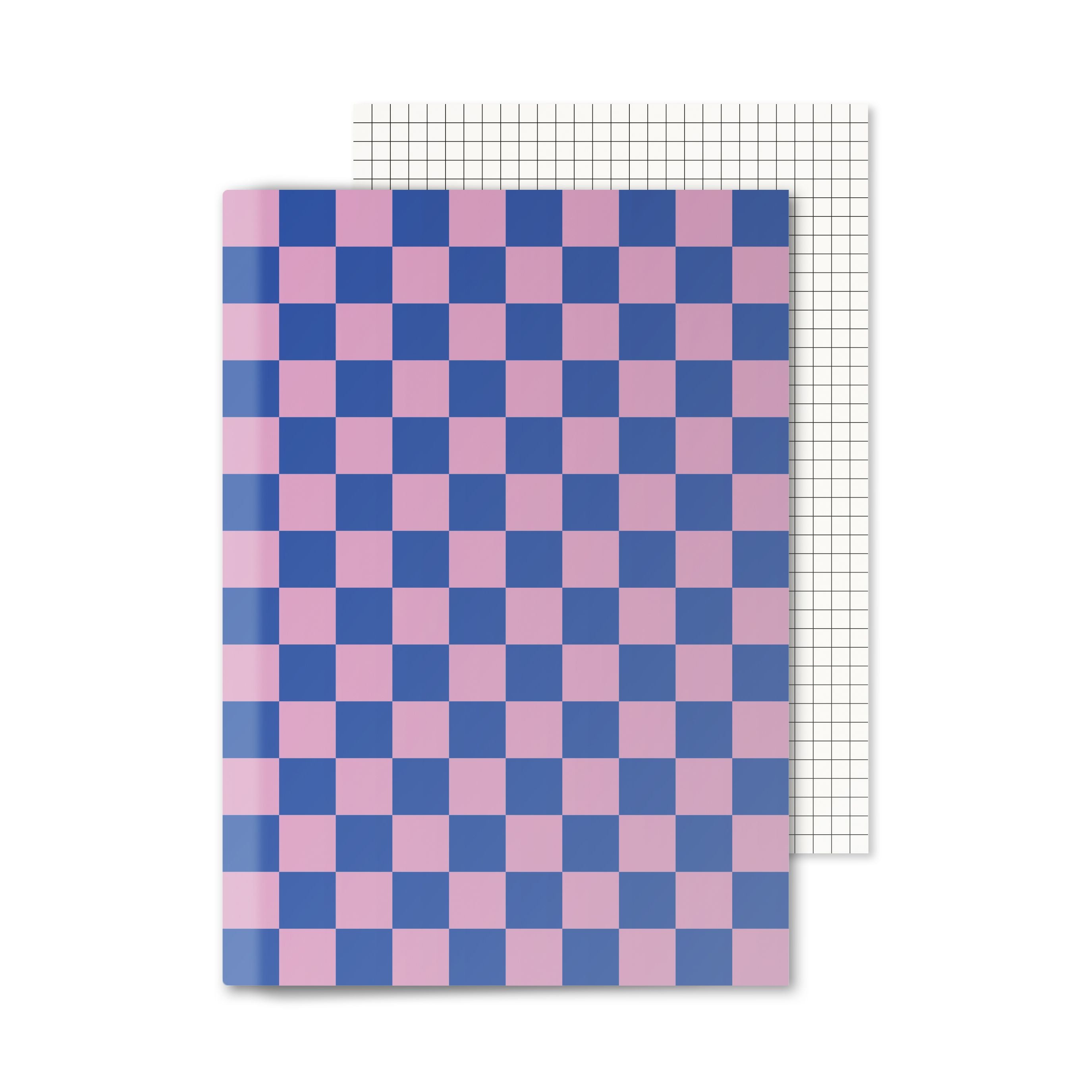redfries Notizheft DIN A5 checkered rose