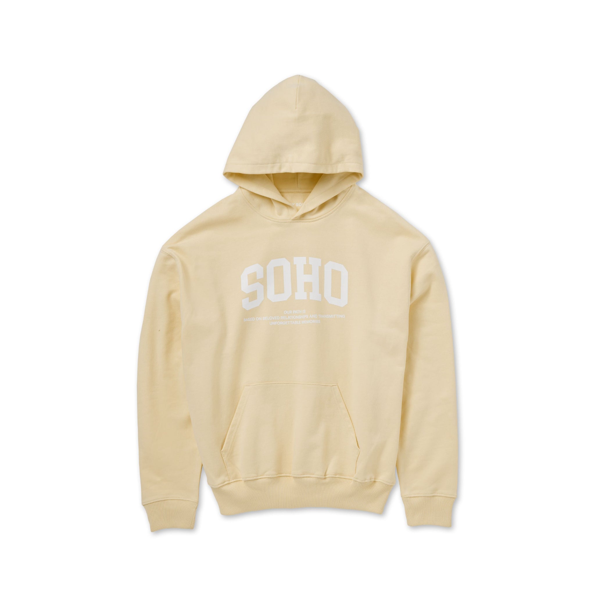hey soho Hoodie "Soho College" Gelb