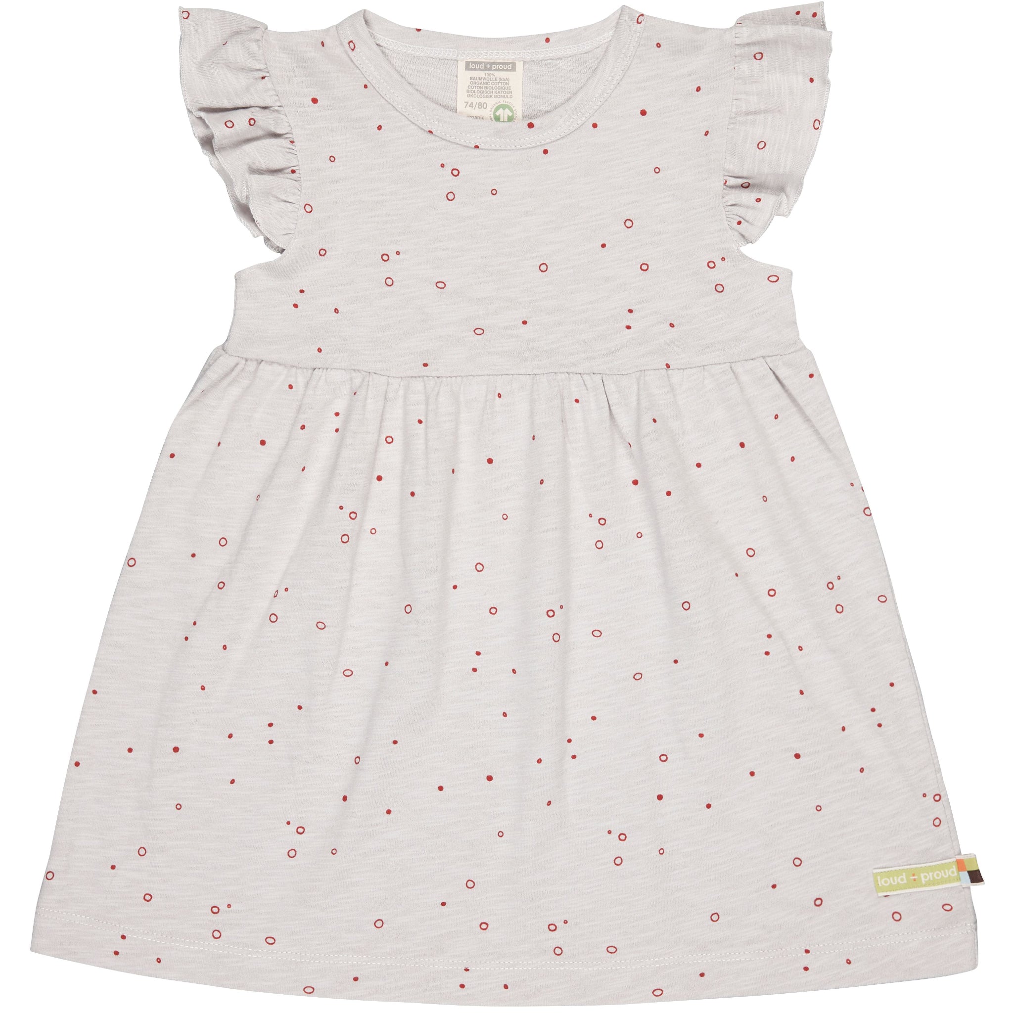 loud + proud Kleid Slub Jersey mit Druck - Stone 122 128