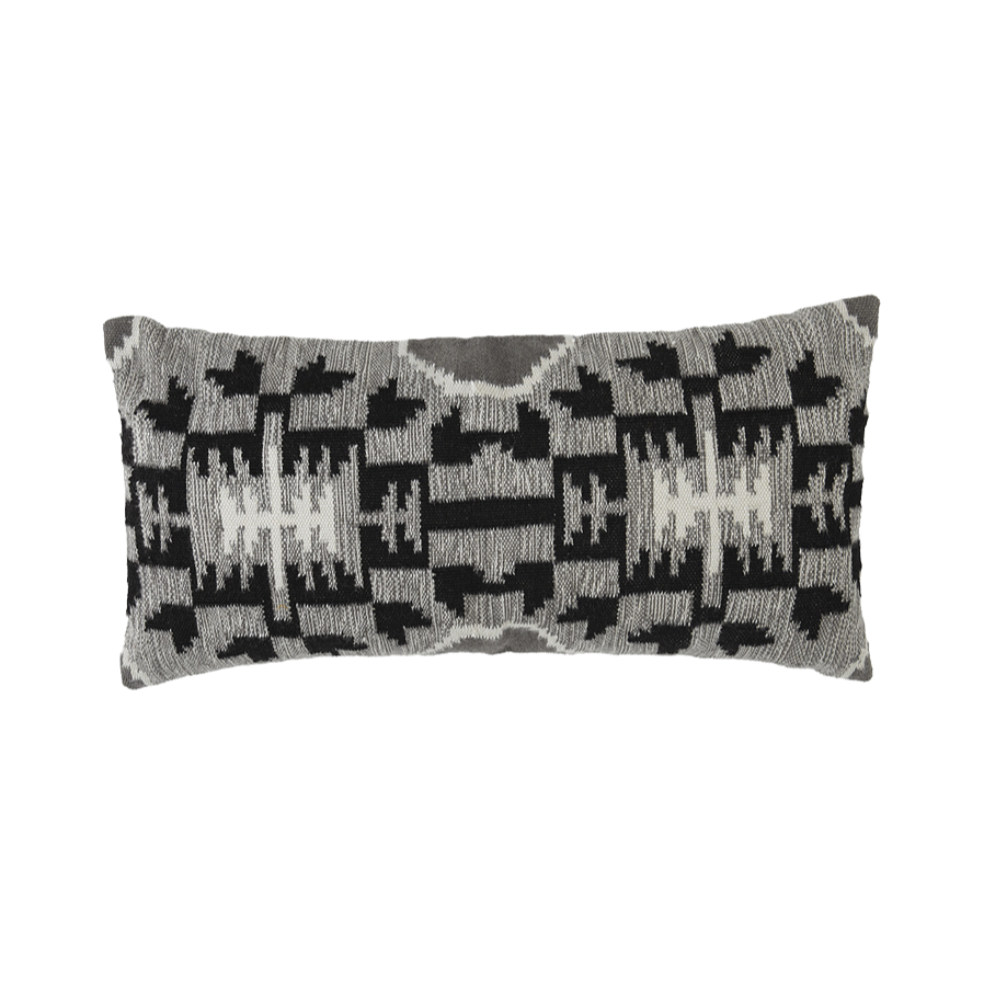 LIV interior Outdoor Kissen "INKA" 40x80 cm Schwarz Grau