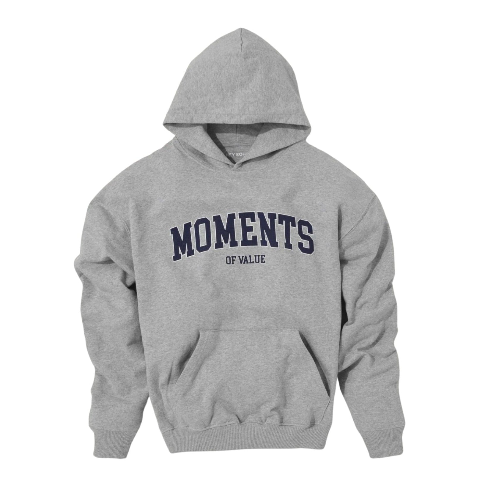 hey soho Hoodie "MOMENTS OF VALUE" Grau