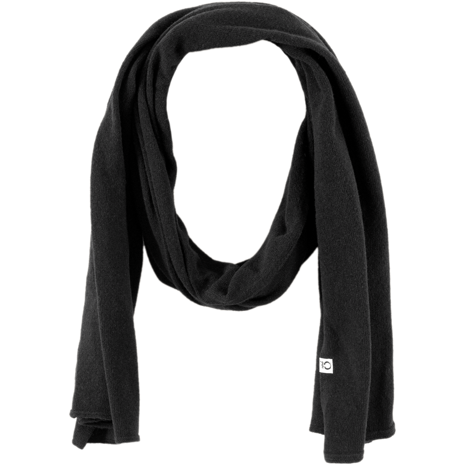 YASU Unisex Schal "JING" 180x50 cm Black Solid
