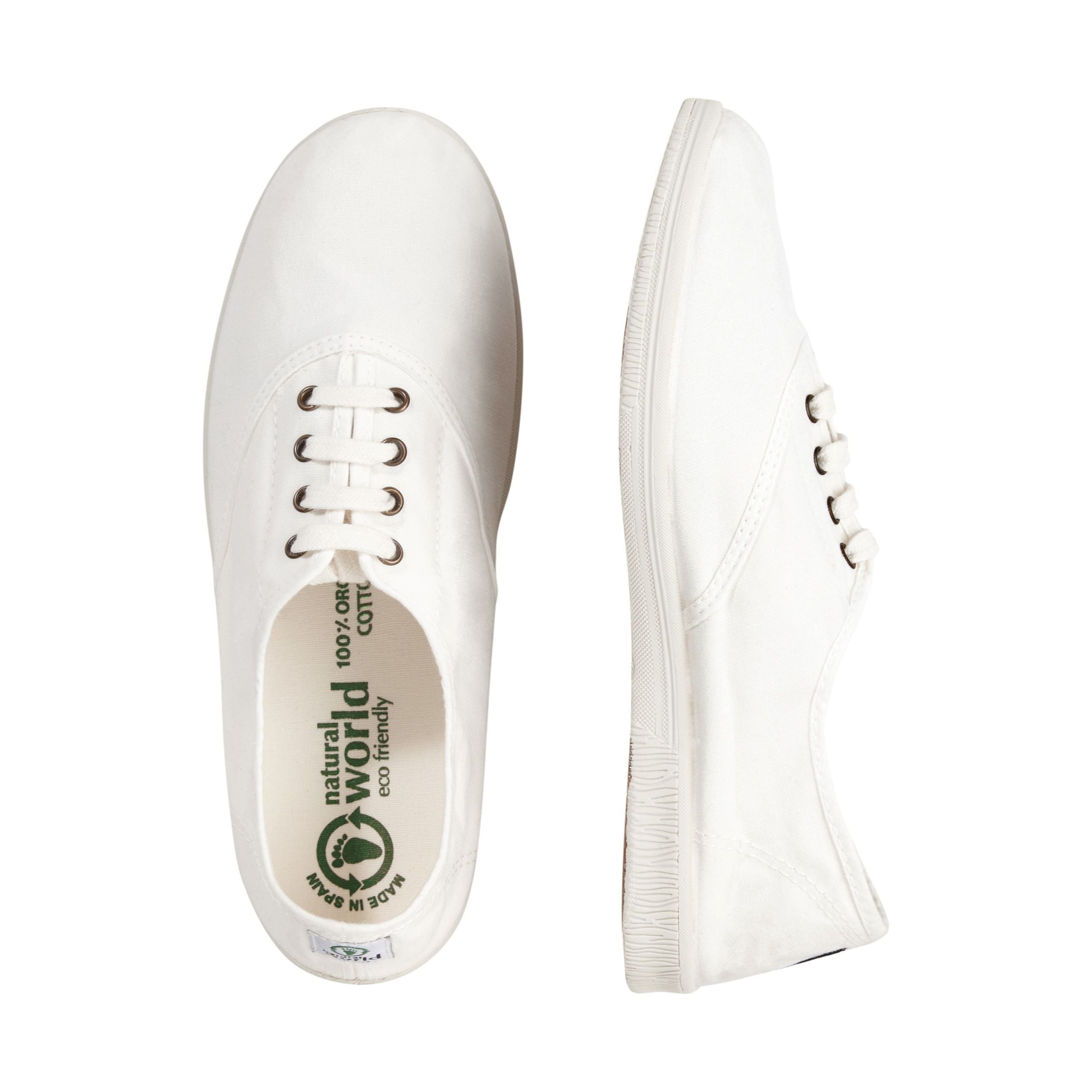 Natural World Vegan Damen Sneaker "Ingles Tintado" 37 Weiß (Blanco)
