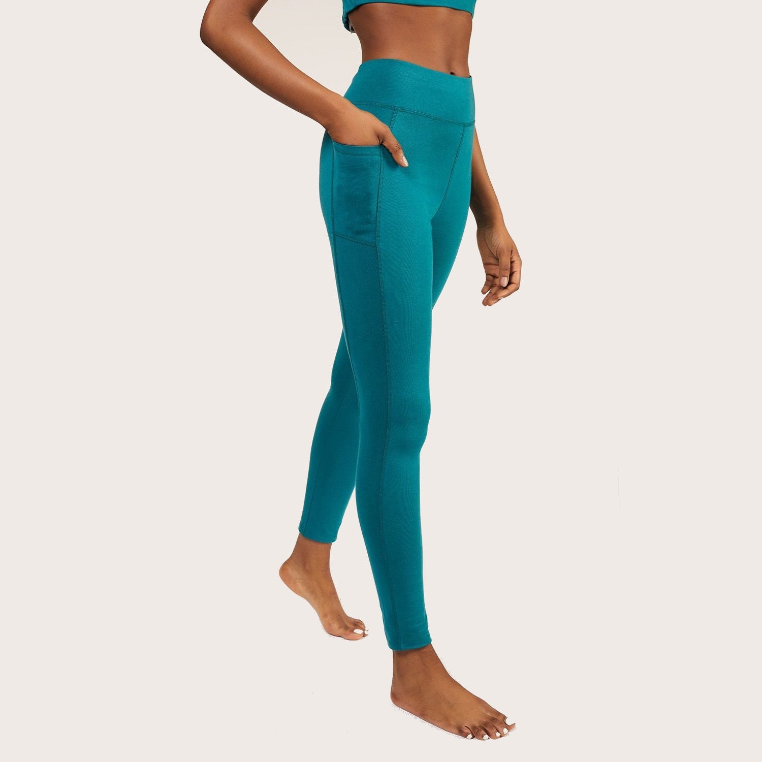 People Tree Yoga Pocket Leggings XS Blau