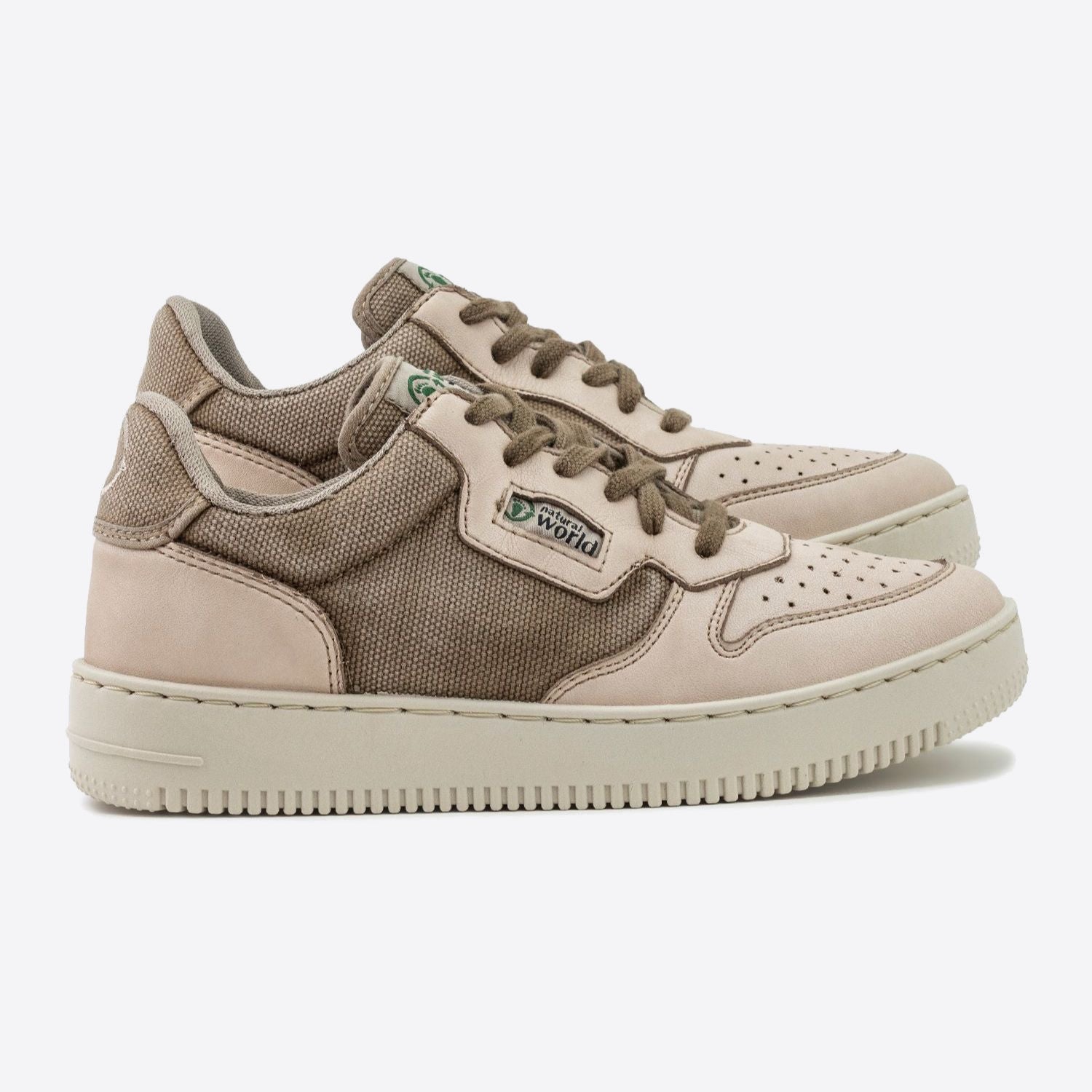 Natural World Vegane Damen Sneaker "Deportivo" Braun (Beige Enz)