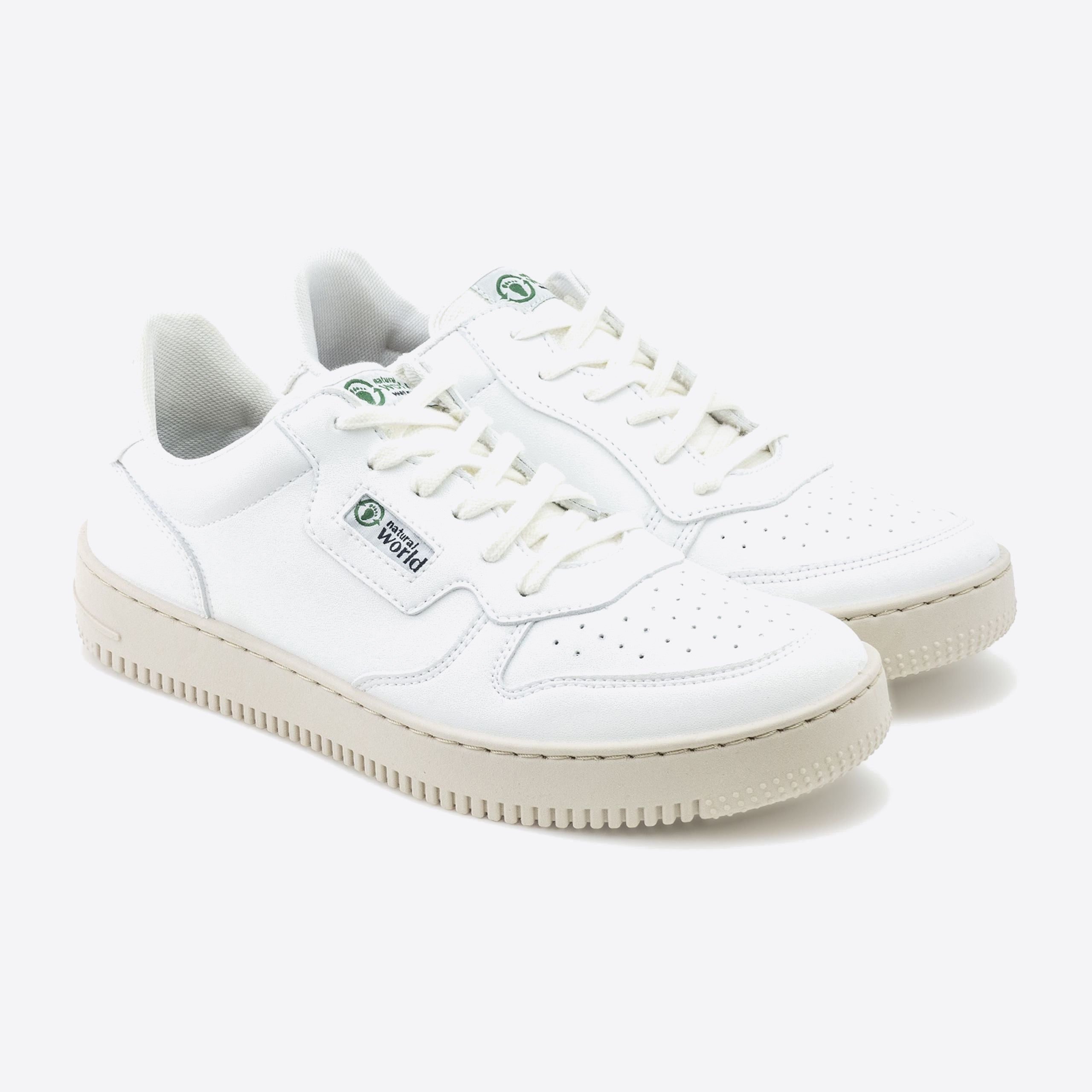 Natural World Vegane HERREN Sneaker "Hiba" 43 Weiß (Blanco)