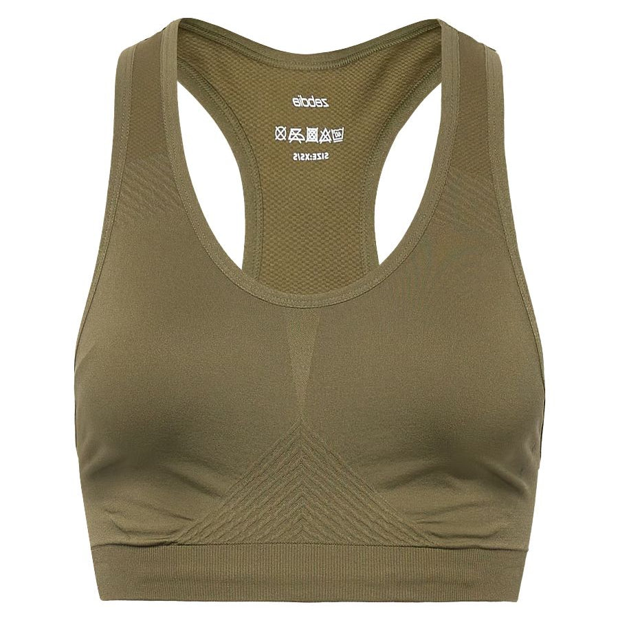 ZEBDIA Sport Seamless Bra Army