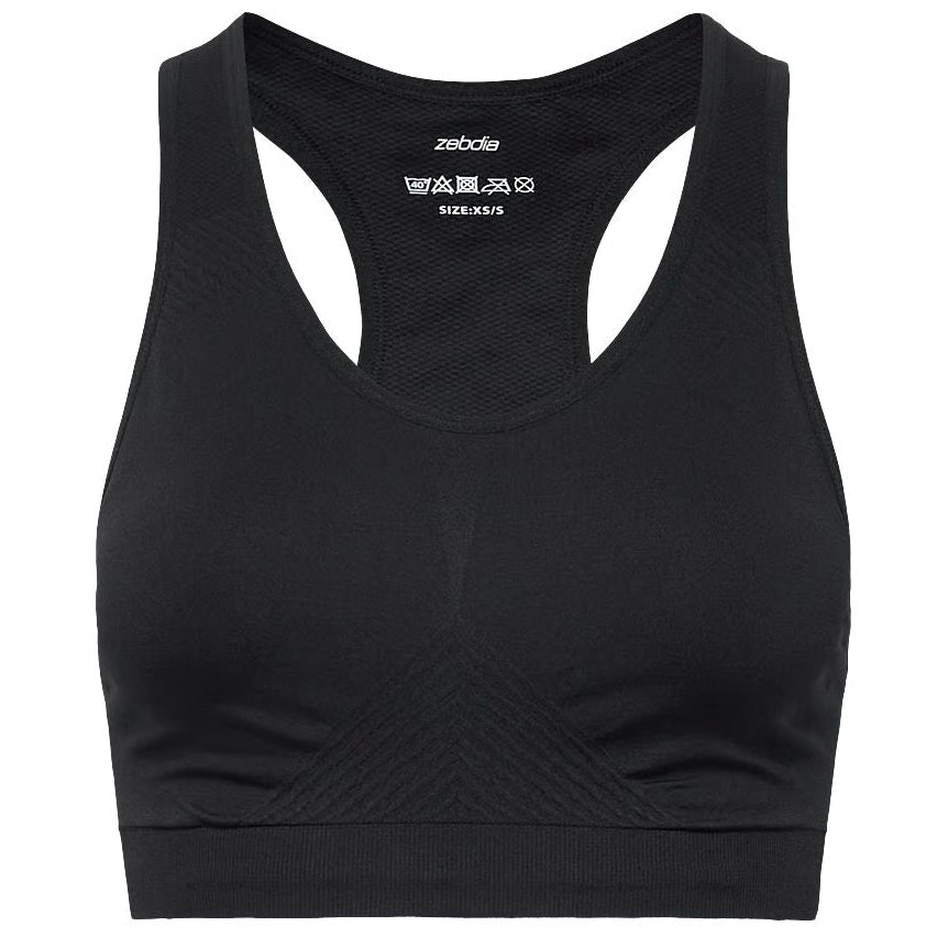 ZEBDIA Sport Seamless Bra Black