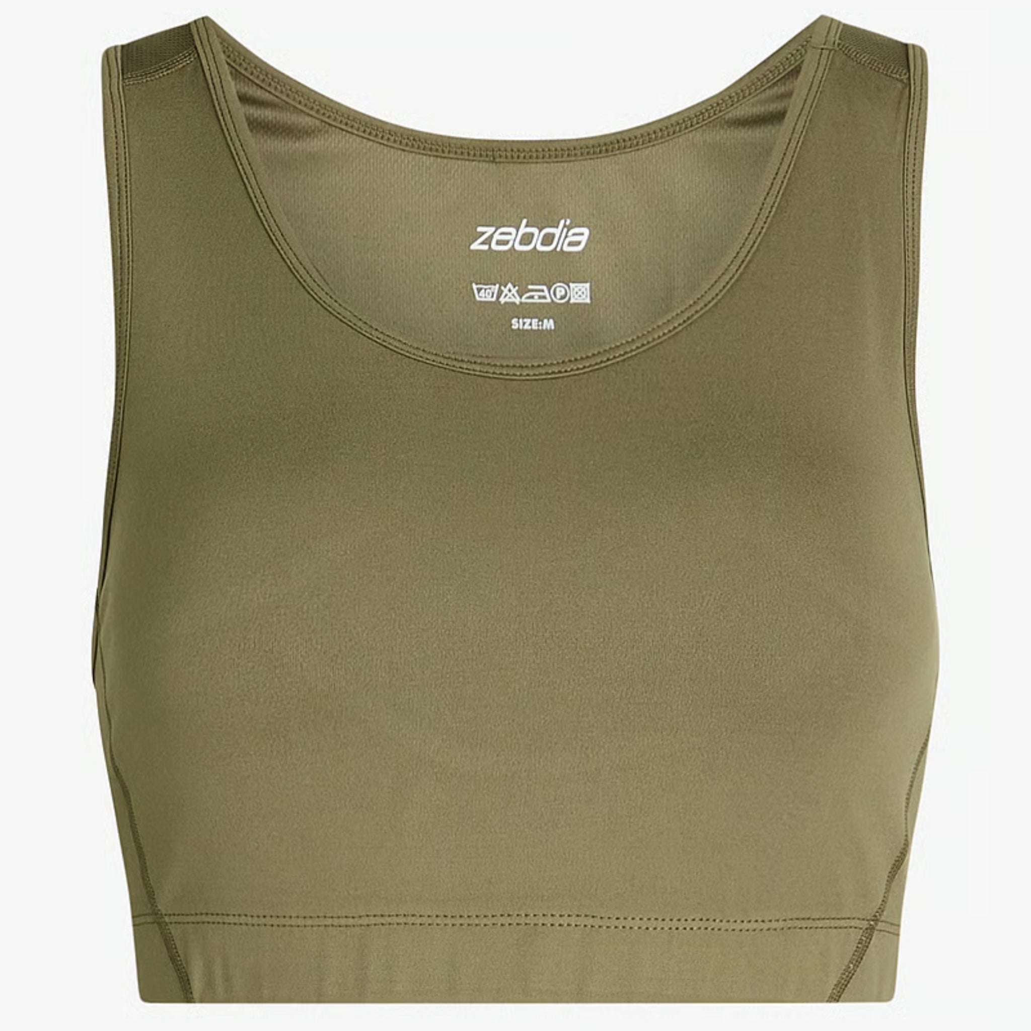 ZEBDIA Sports Bra Army