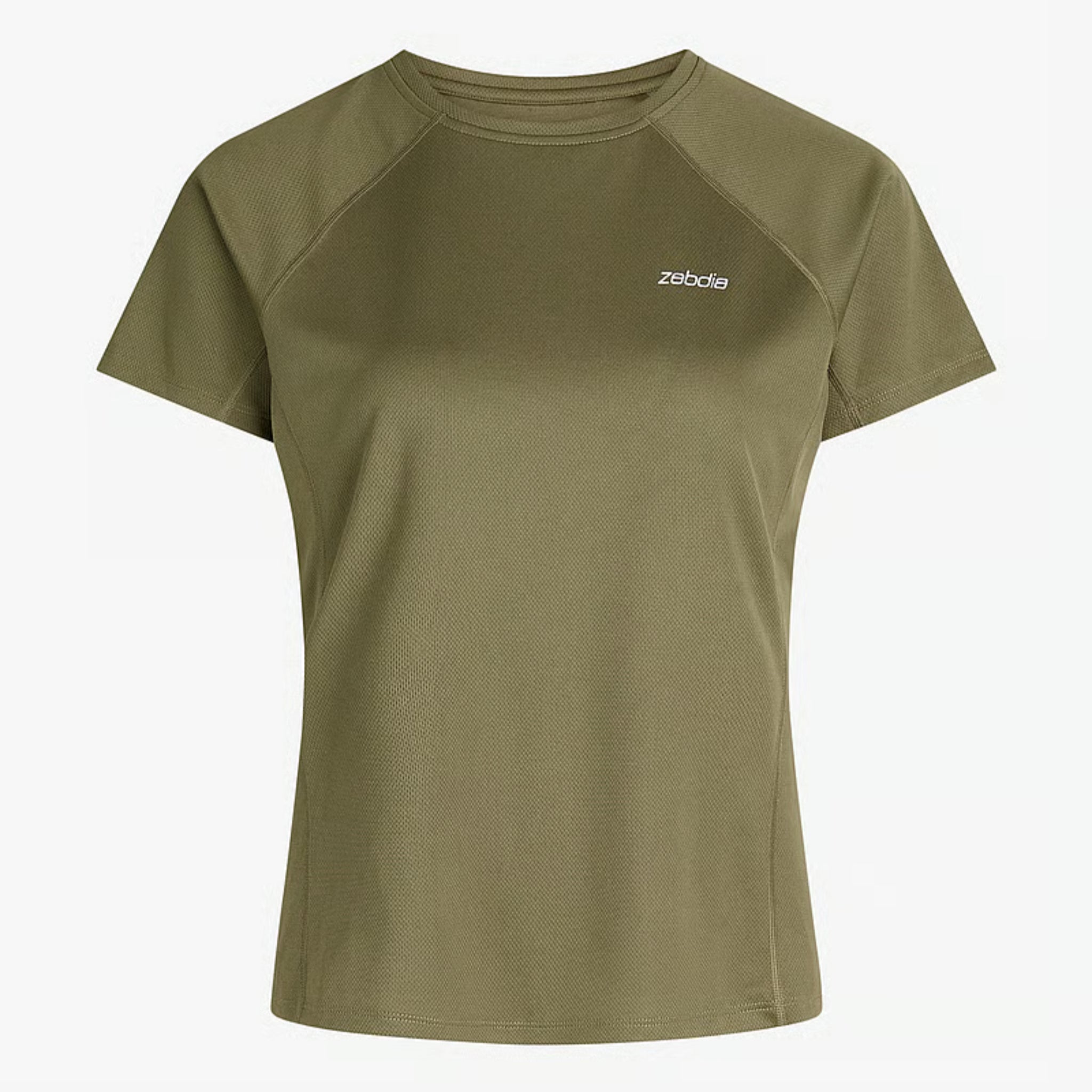 ZEBDIA Women Sports T-Shirt "Chest Print" Army