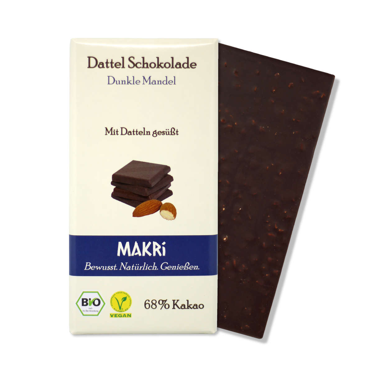Marki Vegane Dattelschokolade mit Mandeln