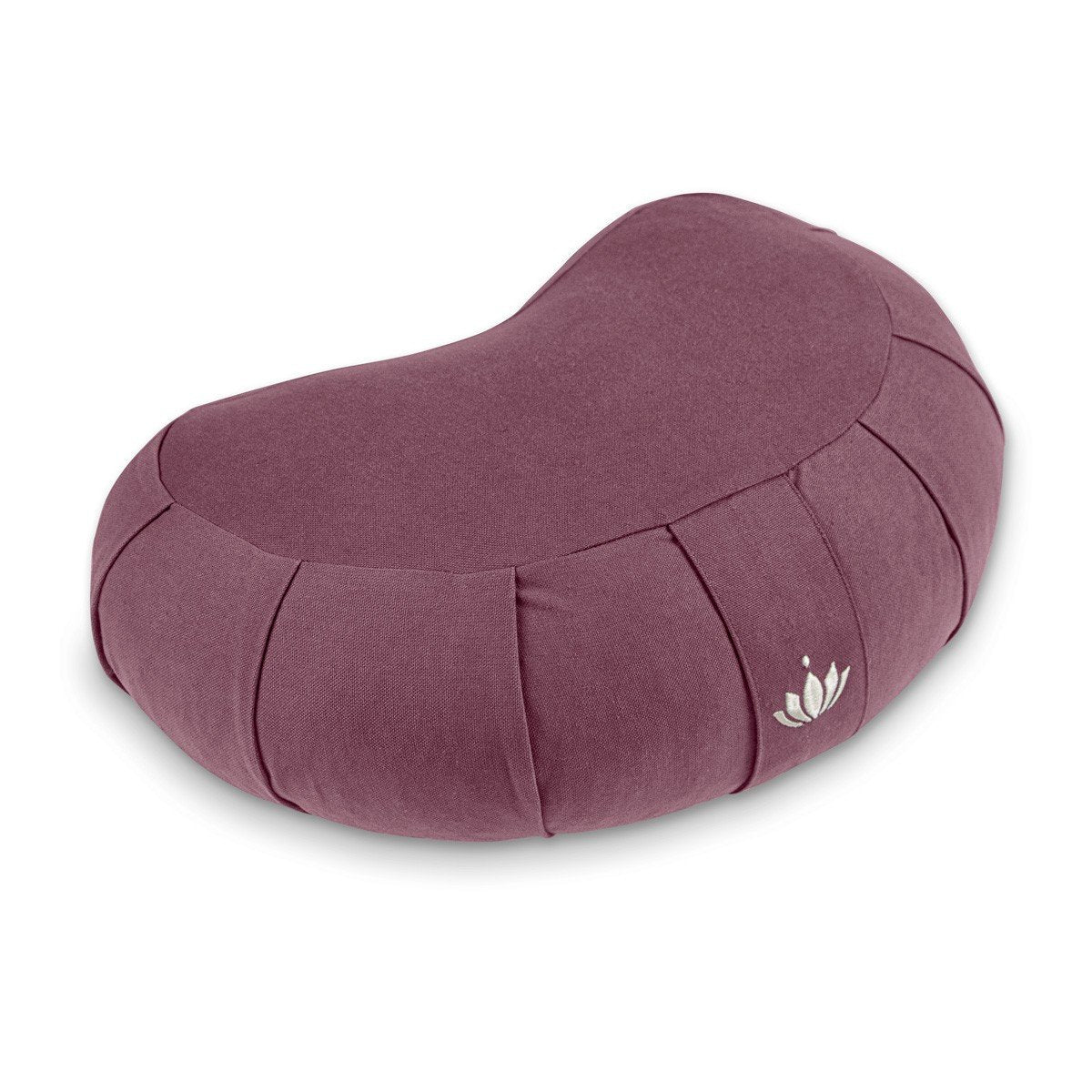 Lotuscrafts Zafu-Meditationskissen ZEN Halbmond Aubergine