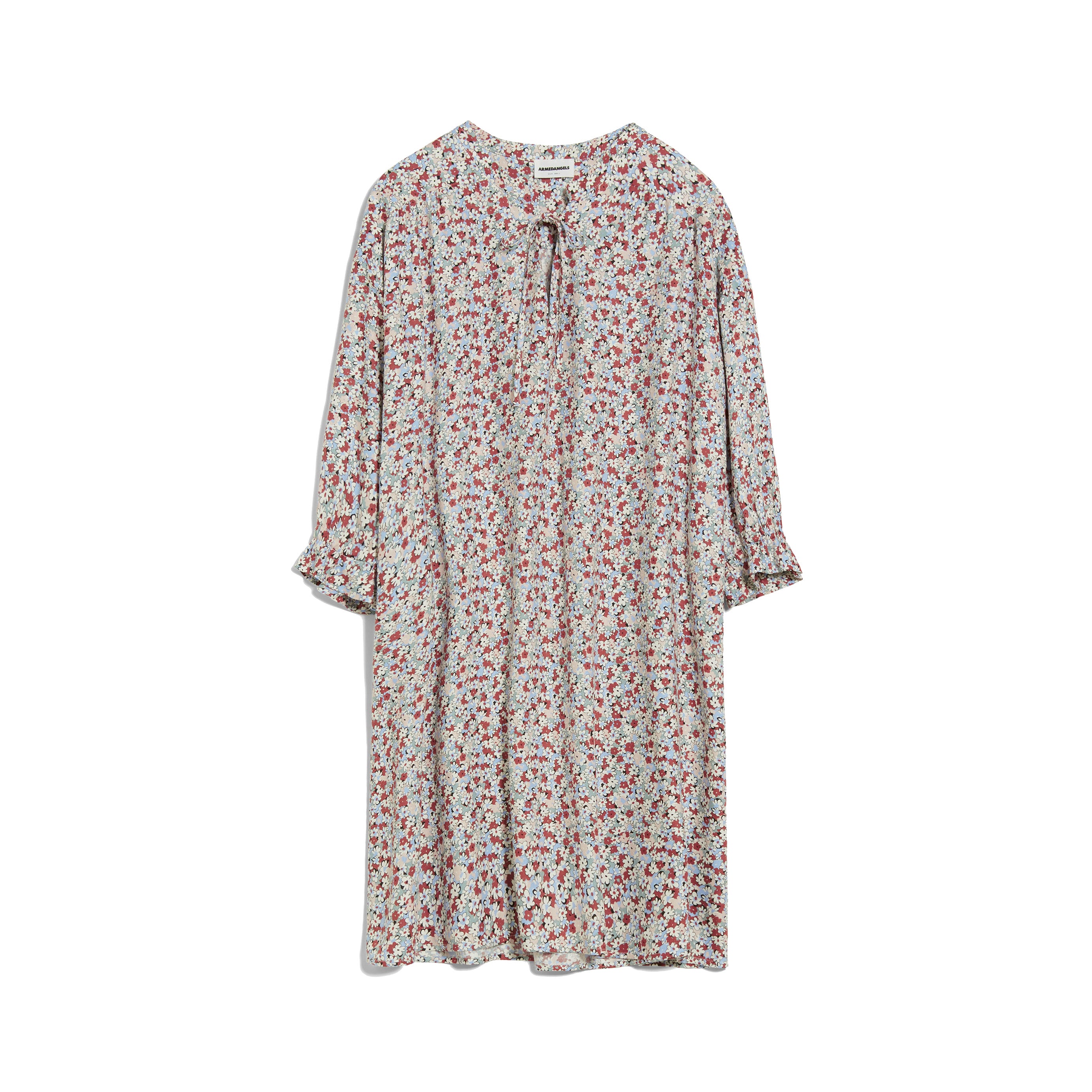 ARMEDANGELS Webkleid Oversized Fit "MAAREN BOHEME" - oatmilk