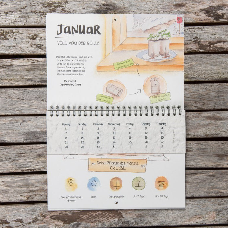 Der wachsende Kalender "Mein erster Garten"