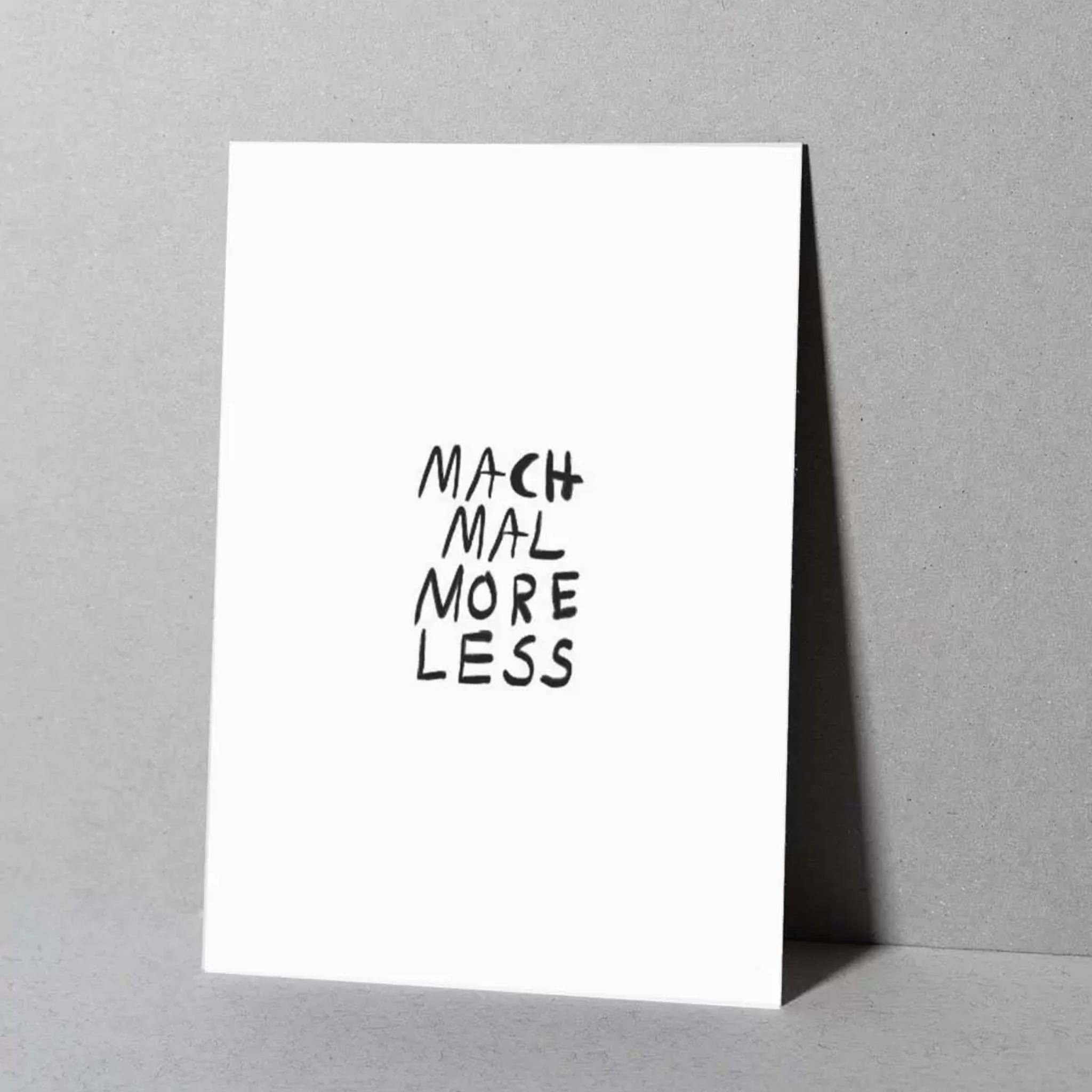 MARI&ANNE Postkarte Mach mal more less DIN A6